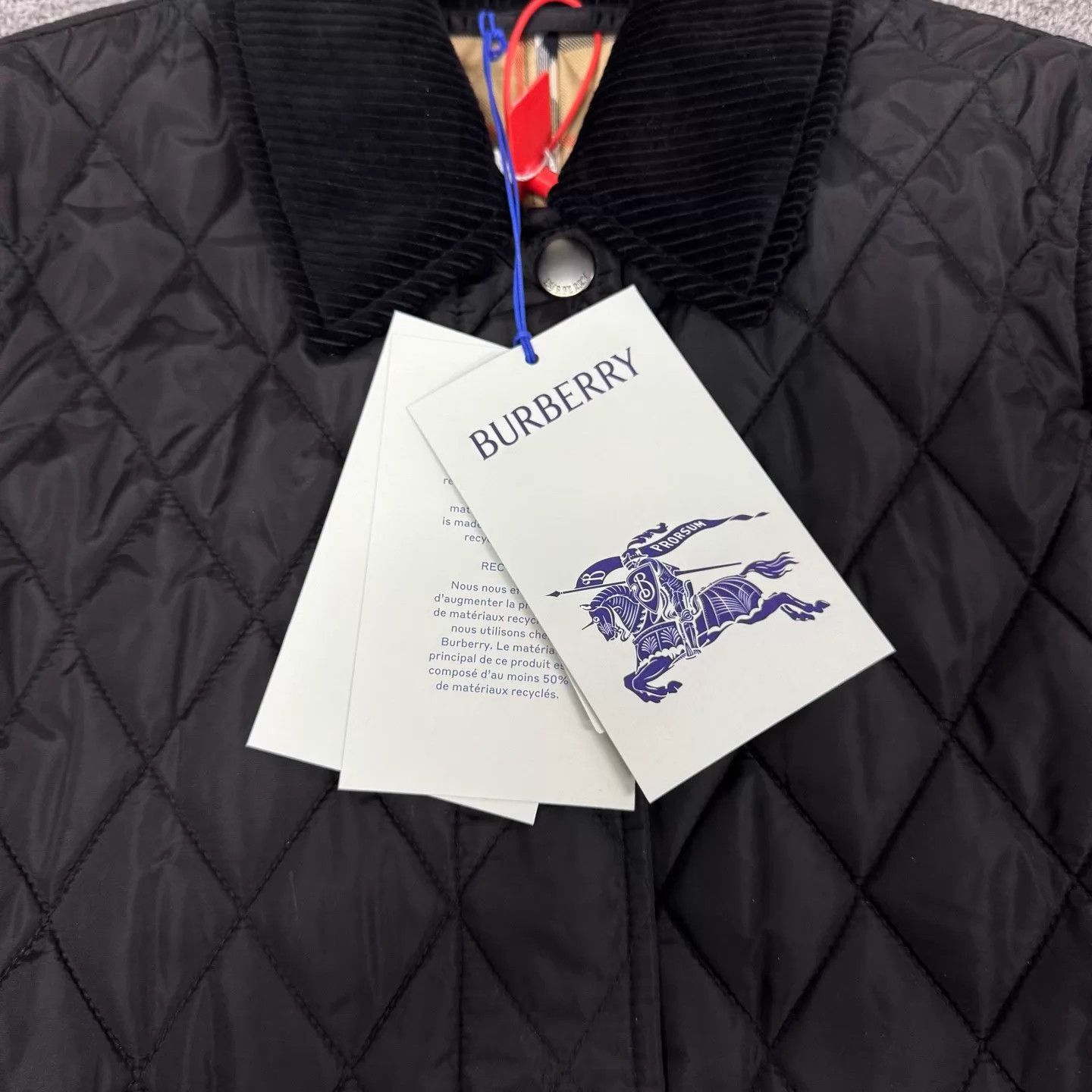 Burberry Burberry New TB Quilted Black Jacket Size S / US 4 / IT 40 - 4 Thumbnail