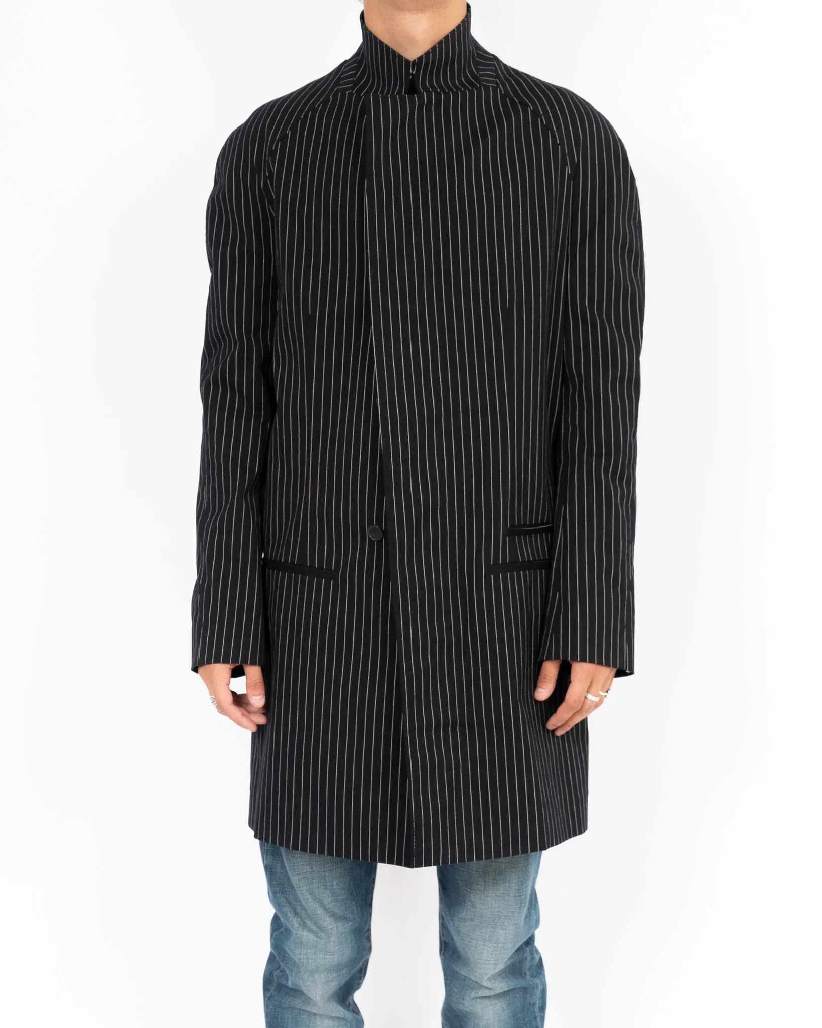 Haider Ackermann SS18 Black & White Striped Cotton Coat Size US M / EU 48-50 / 2 - 8 Thumbnail