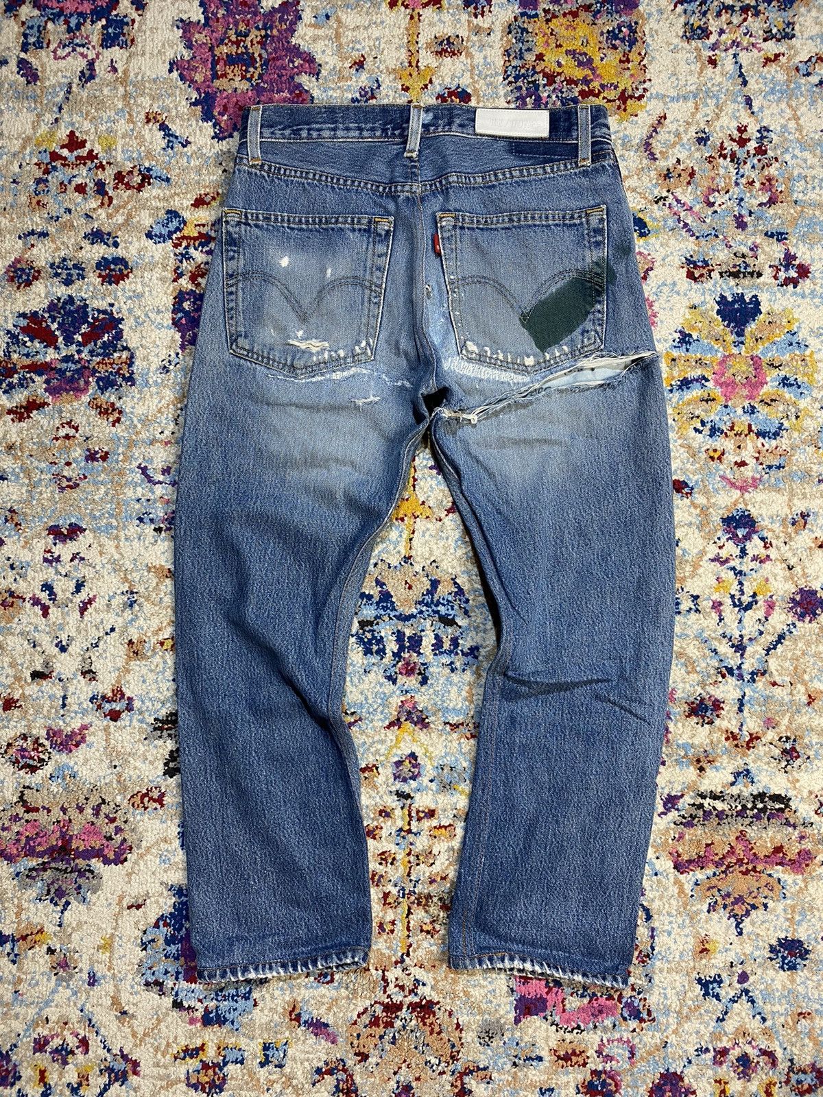 Levi's × RE/DONE LEVIS RE/DONE USA RED TAB DESTROYED JEANS W29 Size US 29 - 2 Thumbnail