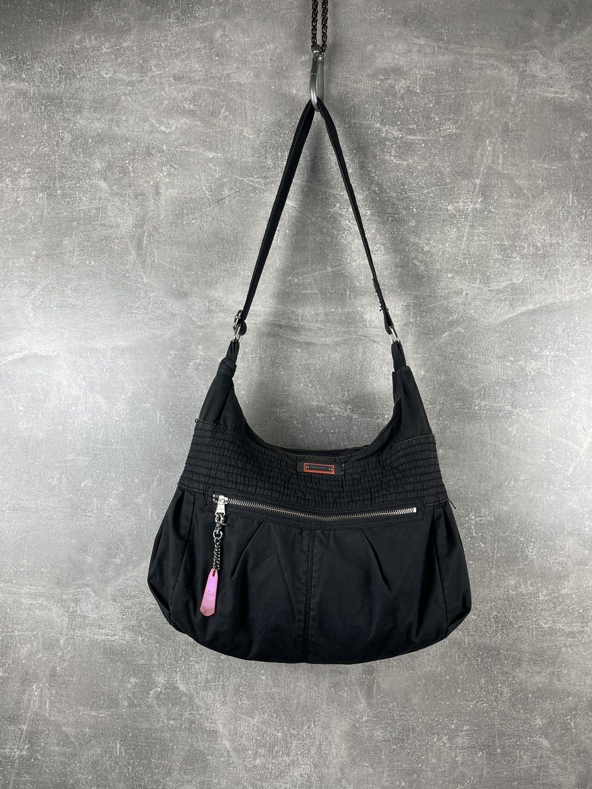 Diesel Diesel Vintage Cotton Top Zip Harajuku Shoulder Bag 2000s Size ONE SIZE - 1 Thumbnail
