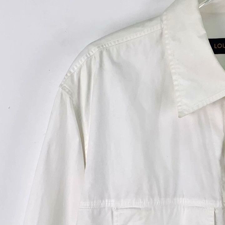 Louis Vuitton Louis Vuitton White Cotton Collar Button-Down Shirt Size US L / EU 52-54 / 3 - 3 Thumbnail