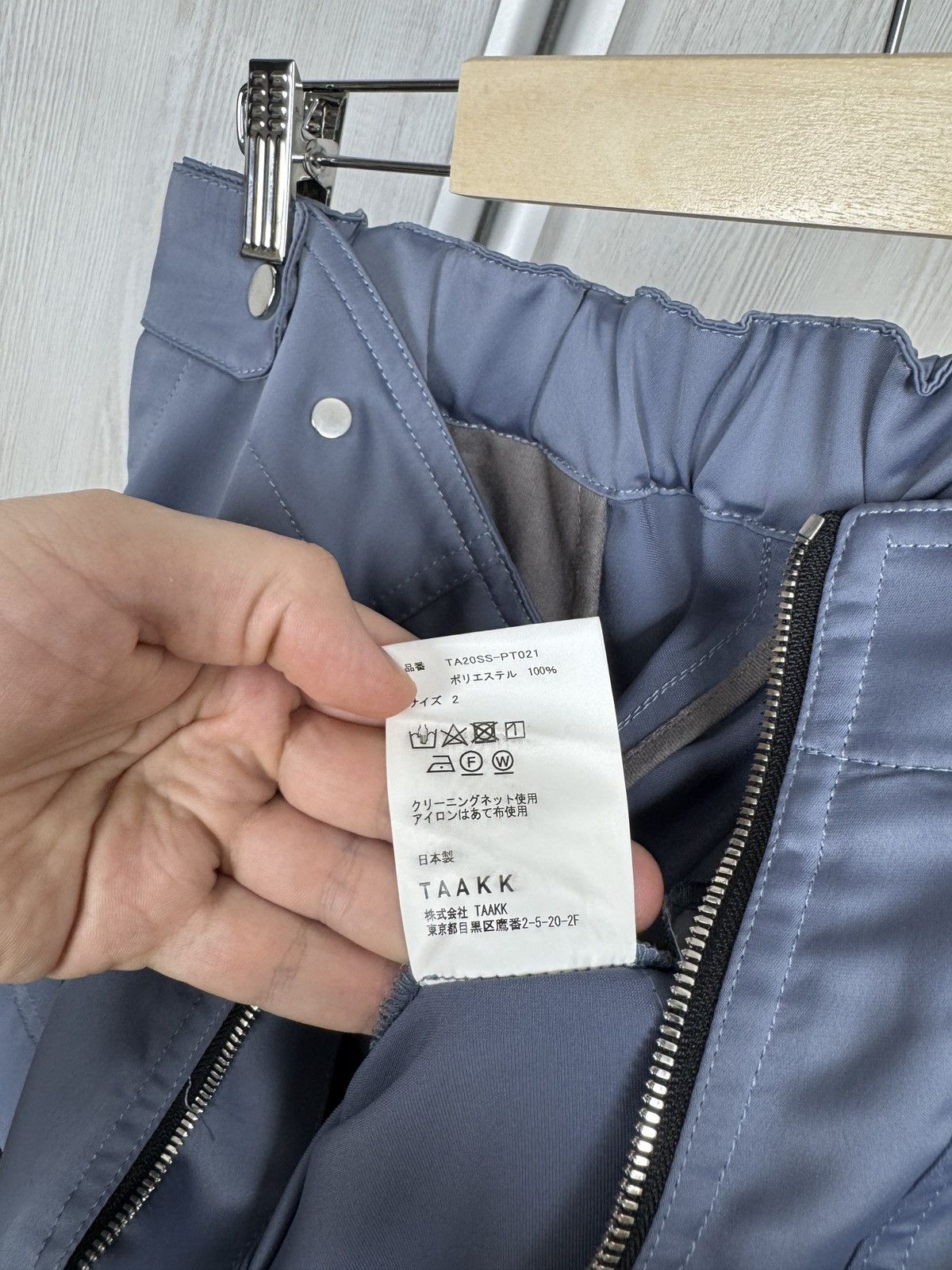Japanese Brand SS20 TAAKK MULTI ZIPPER NYLON Grey-Blue PANTS y2k cargo Size US 32 / EU 48 - 18 Thumbnail