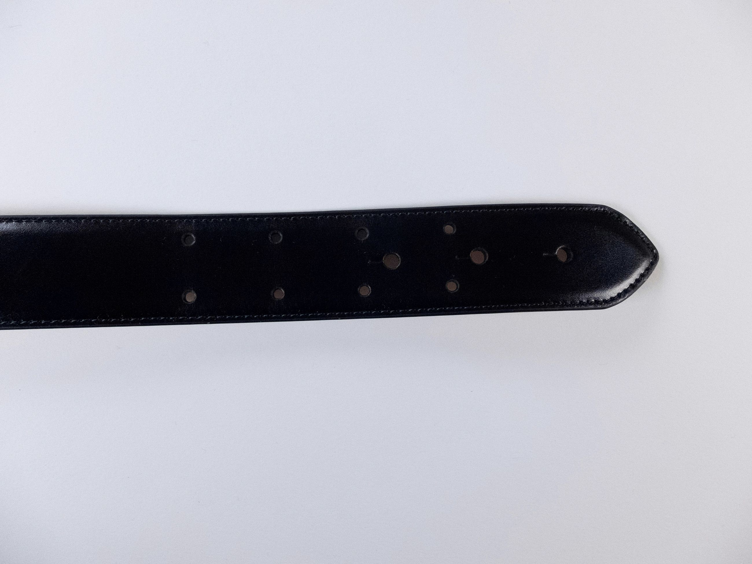 Alexander McQueen ALEXANDER MCQUEEN black leather military belt Size 85 q Size 32 - 3 Thumbnail