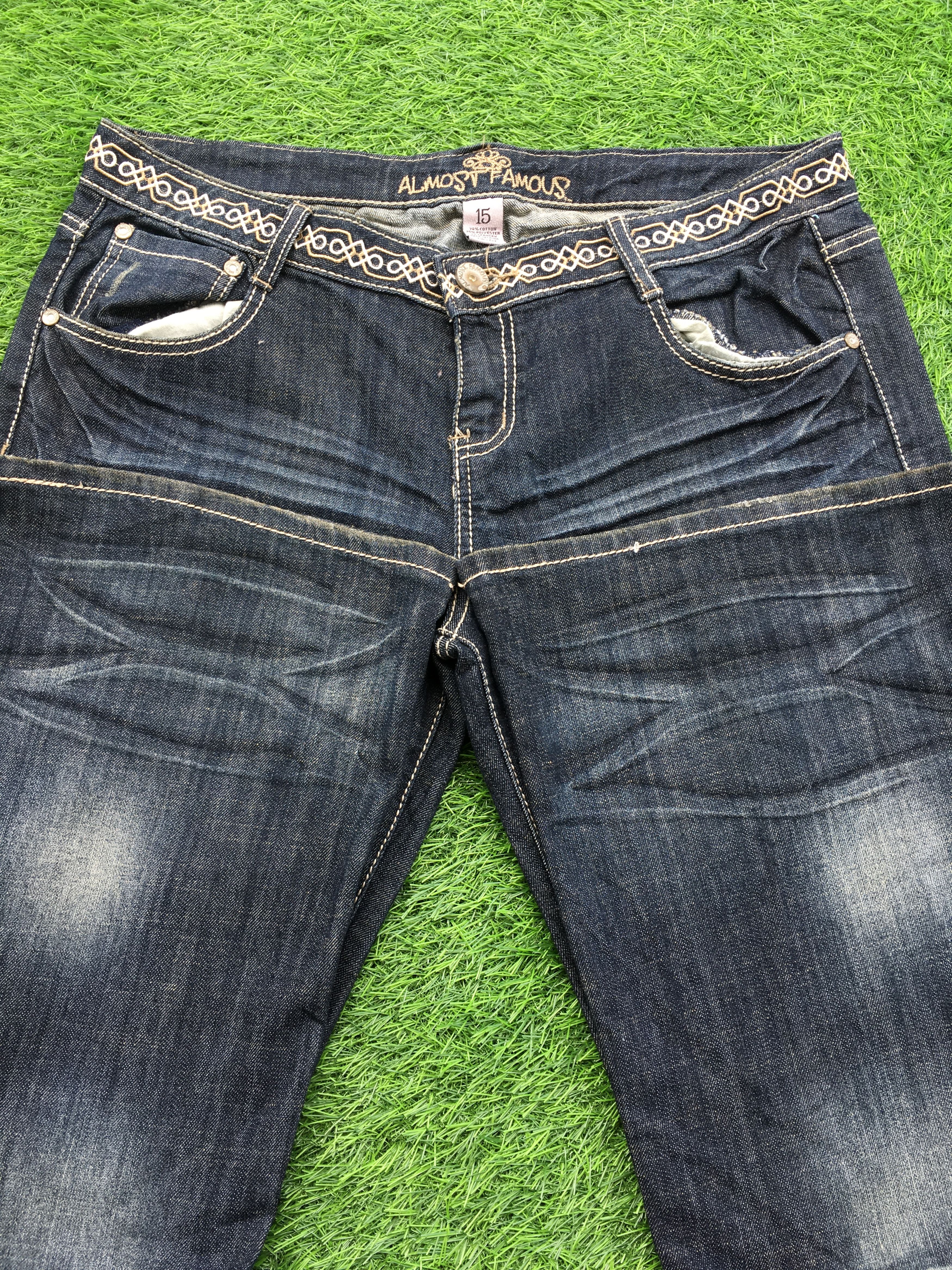 Designer × Jean Distressed Low Waist Bootcut Stretch Jeans D-999 Size 32" / US 10 / IT 46 - 6 Thumbnail