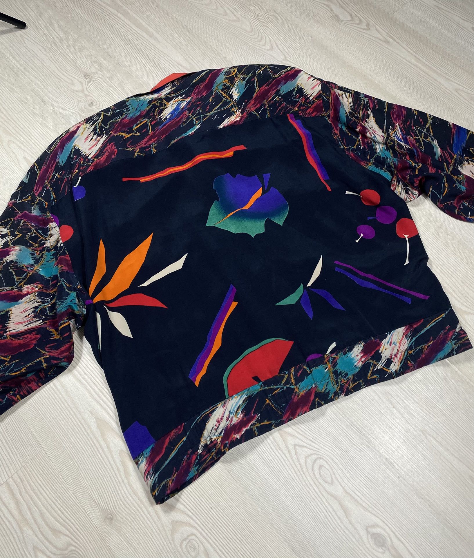 Escada Escada 80s Windbreaker Graphic Floral Silk Jacket VTG Size M / US 6-8 / IT 42-44 - 6 Thumbnail