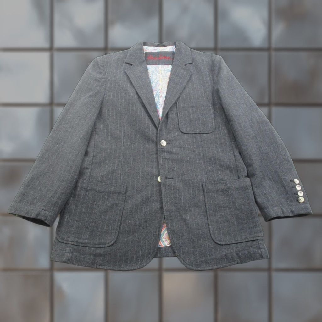 Robert Graham Robert Graham Blazer Mens Large Pinstripe Wool Blend Sport Coat Jacket Lined Size 42R - 1 Thumbnail