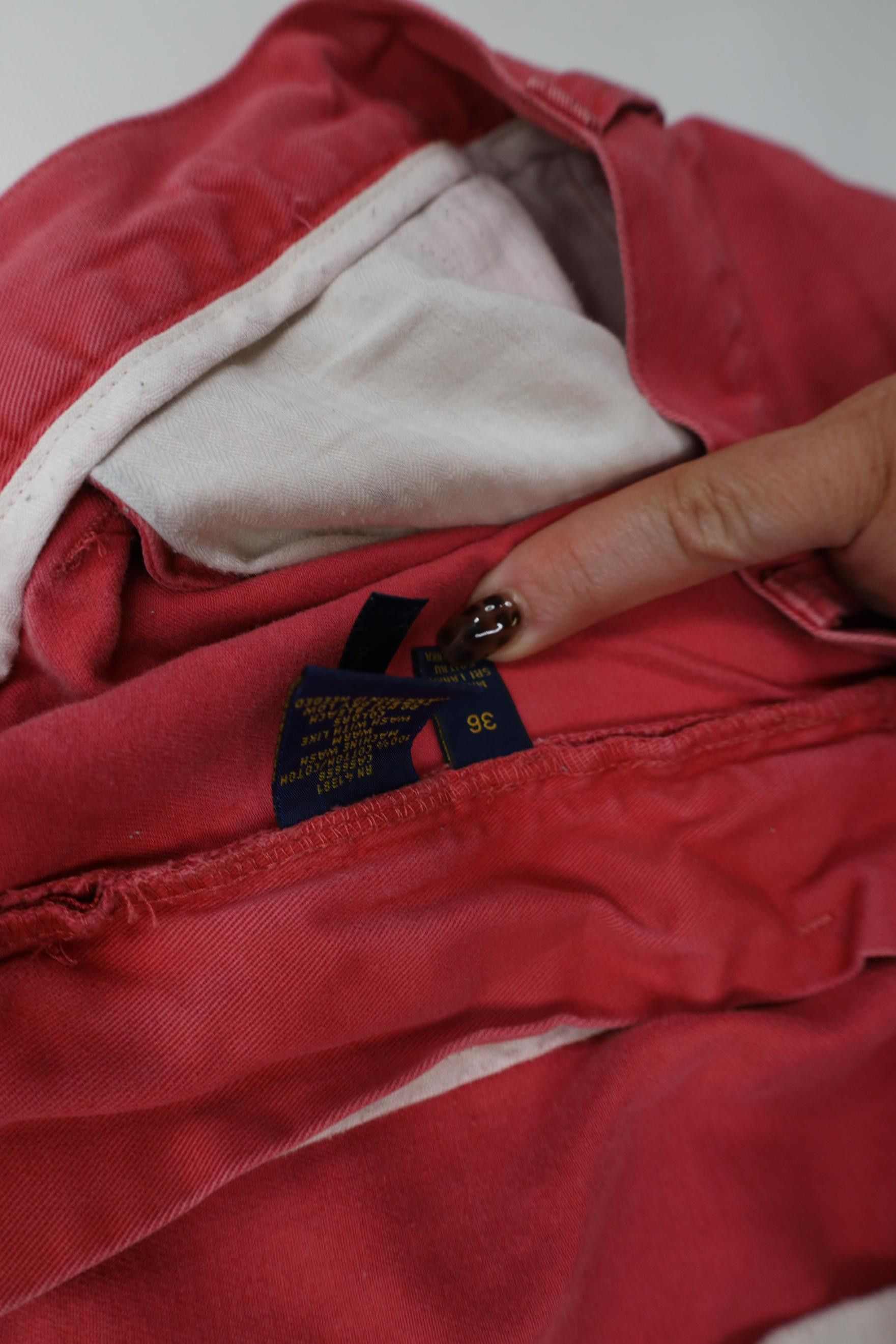 Polo Ralph Lauren Vintage Y2K Ralph Lauren Above Knee Chino Golf Shorts Red Size US 36 / EU 52 - 8 Thumbnail