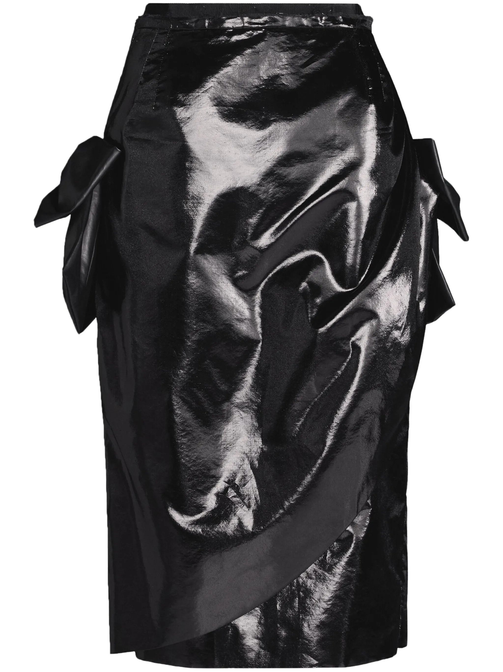Maison Margiela o1y0625 Midi Skirt in Black Size 27" / US 4 / IT 40 - 1 Thumbnail
