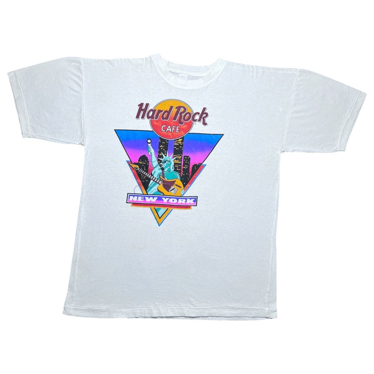 Hard Rock Cafe Vintage 90s Hard Rock Cafe New York City Art Graphic T-Shirt Size US XL / EU 56 / 4 - 1 Thumbnail
