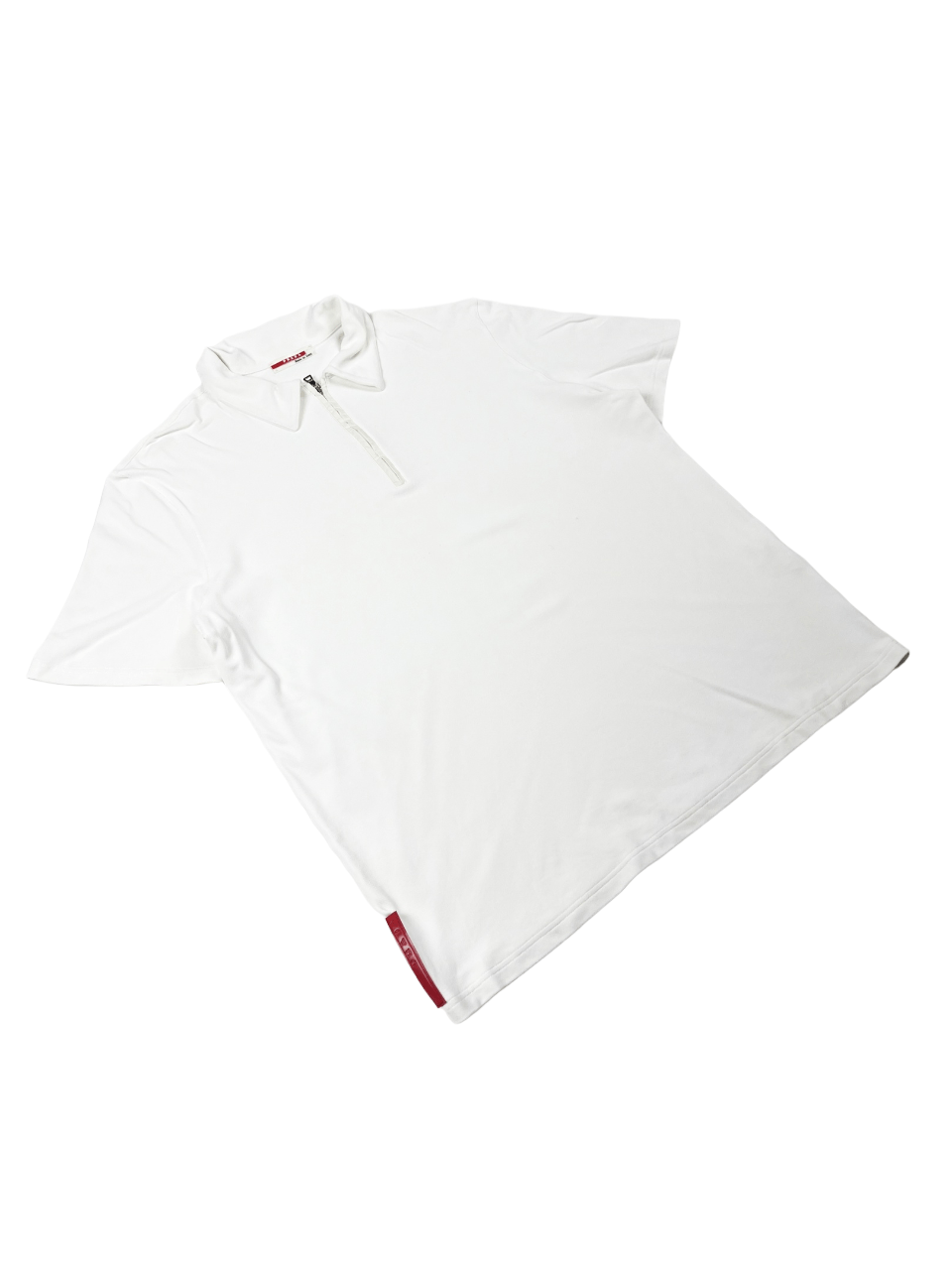 image of Prada Polo Shirt Red Tab XL in White, Men's