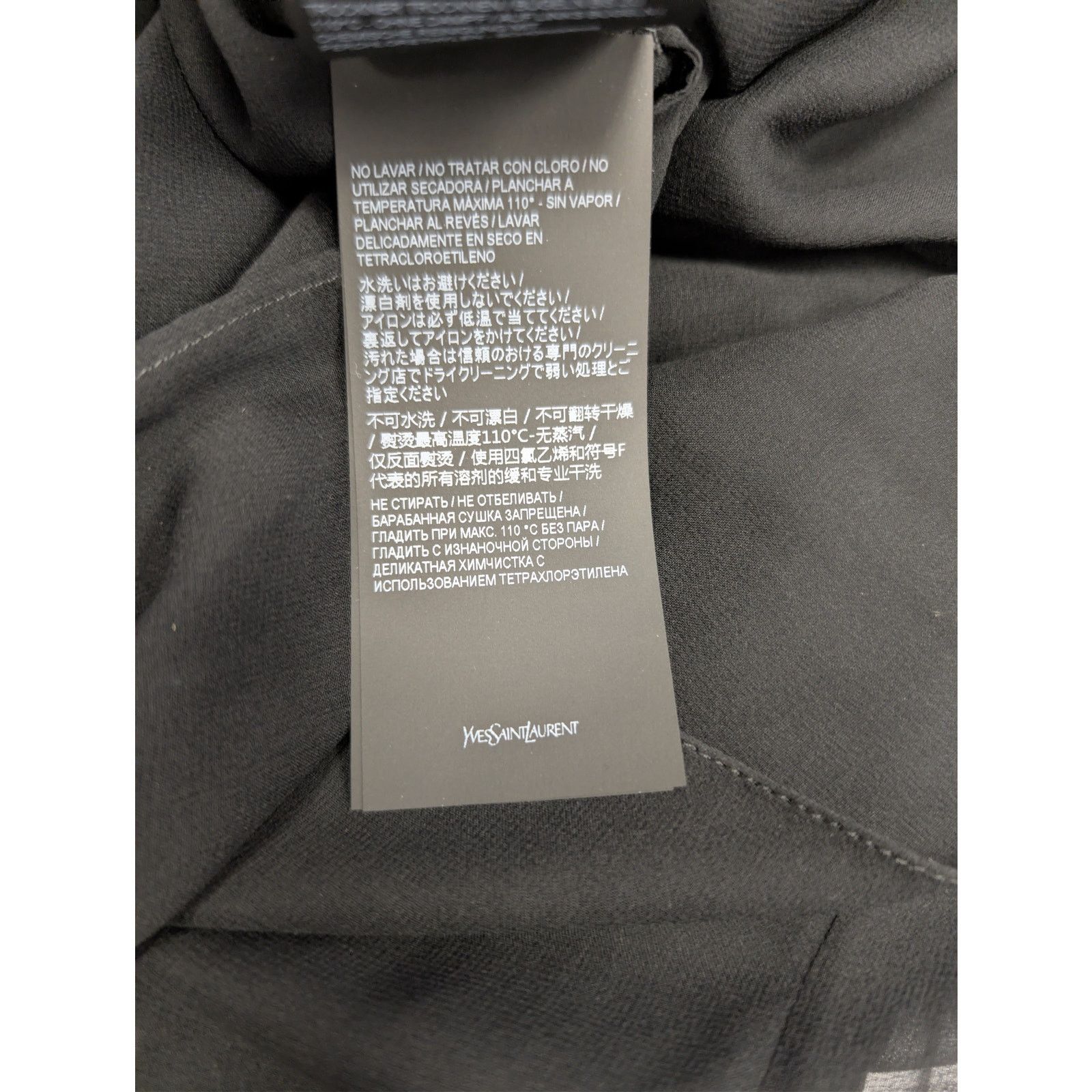 Saint Laurent Paris o1rshd1 Blouse Manches Courtes Drape T-Shirt in Black Size US M / EU 48-50 / 2 - 16 Thumbnail