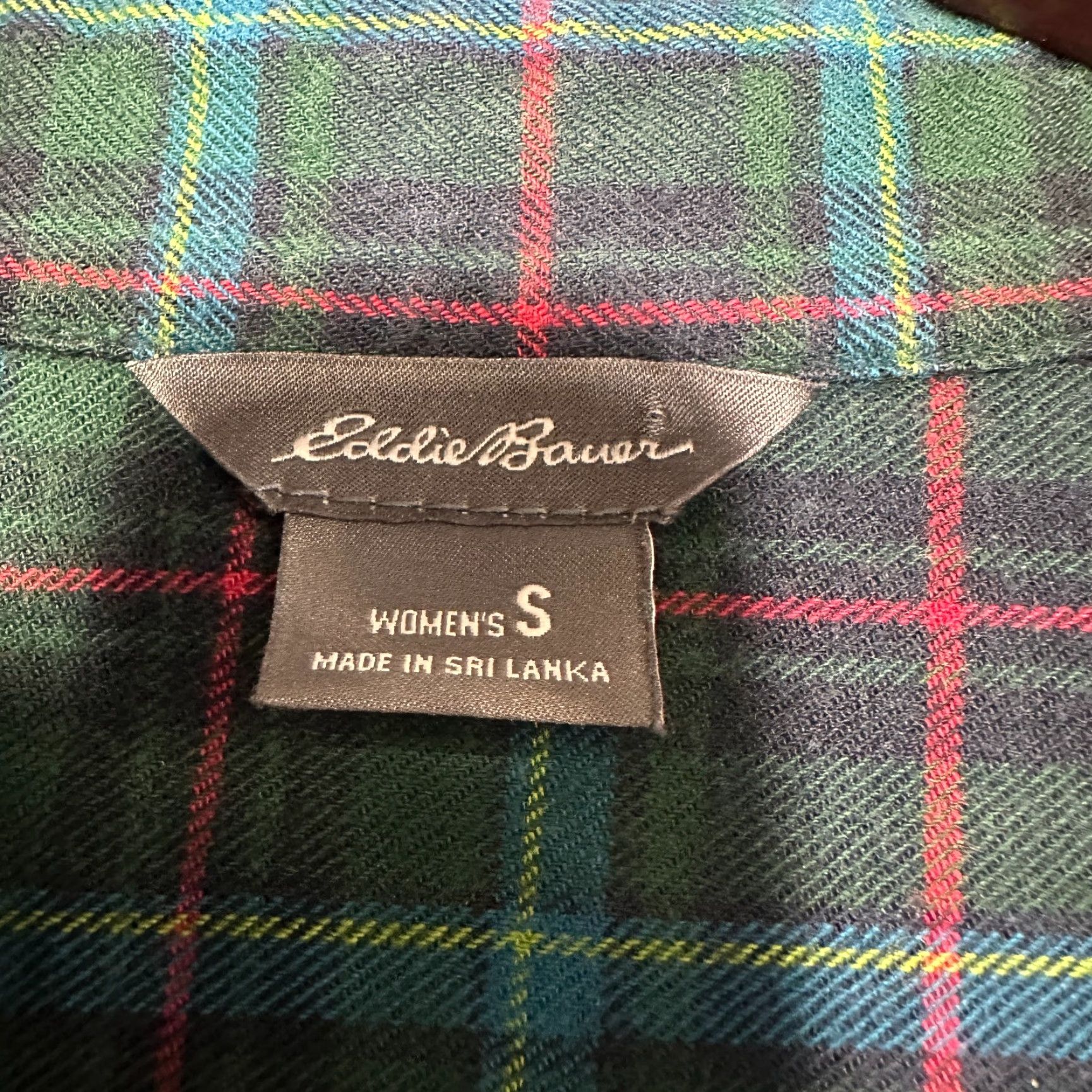 Eddie Bauer Eddie Bauer Shirt Womens Small Tartan Plaid Henley Top Roll Tab Sleeve Knit Cotton Blend Blue Size S / US 4 / IT 40 - 6 Thumbnail