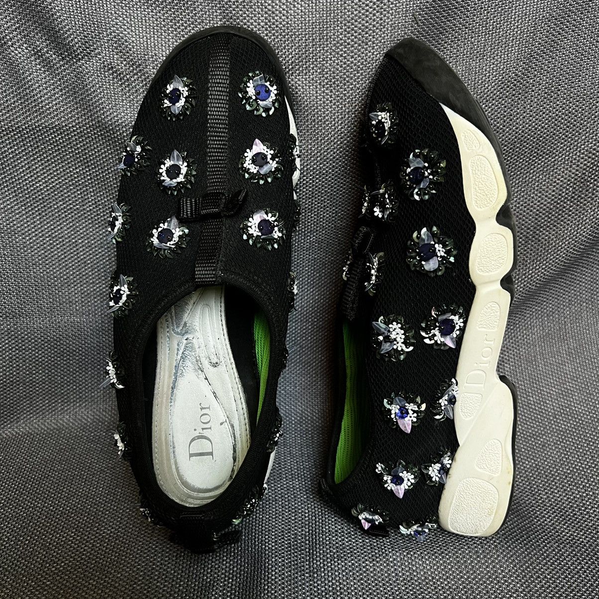 Dior Dior Fusion Embellished Mesh Sneakers Black Size US 8 / IT 38 - 2 Thumbnail