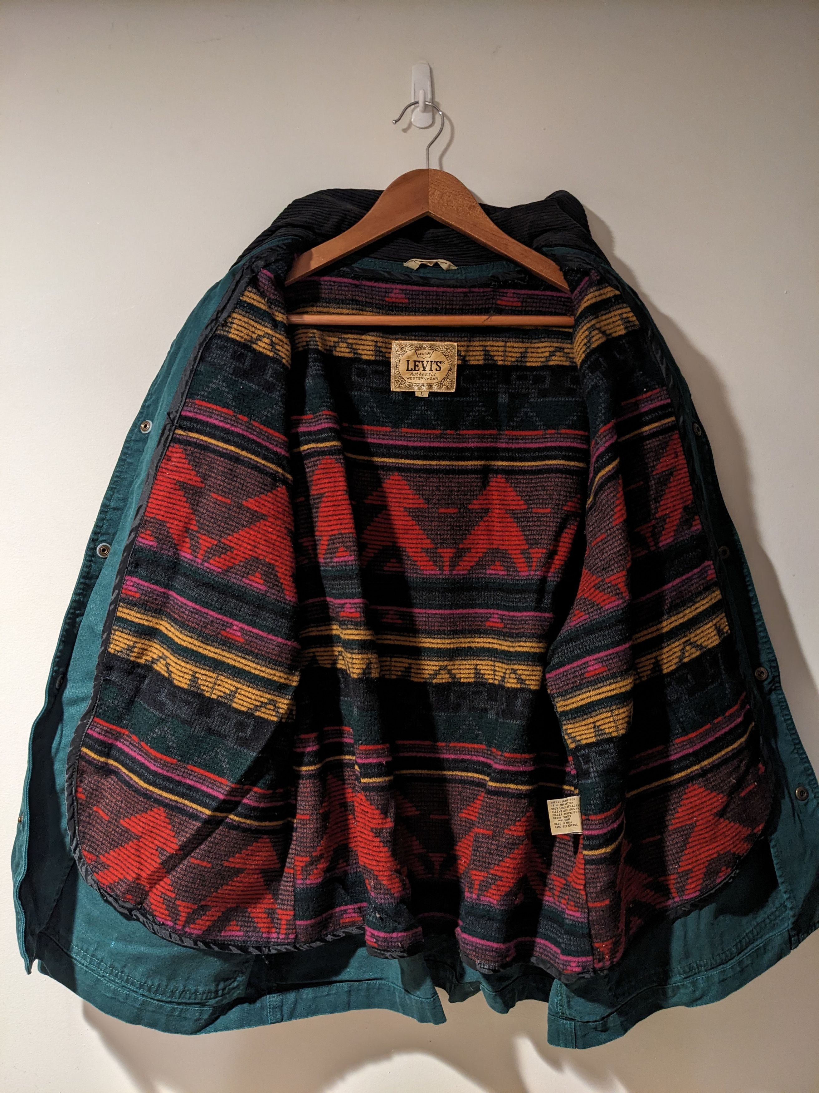 Levi's × Vintage Vintage 80s Levi's Authentic Western Wear Flannel Jacket Size US L / EU 52-54 / 3 - 8 Thumbnail