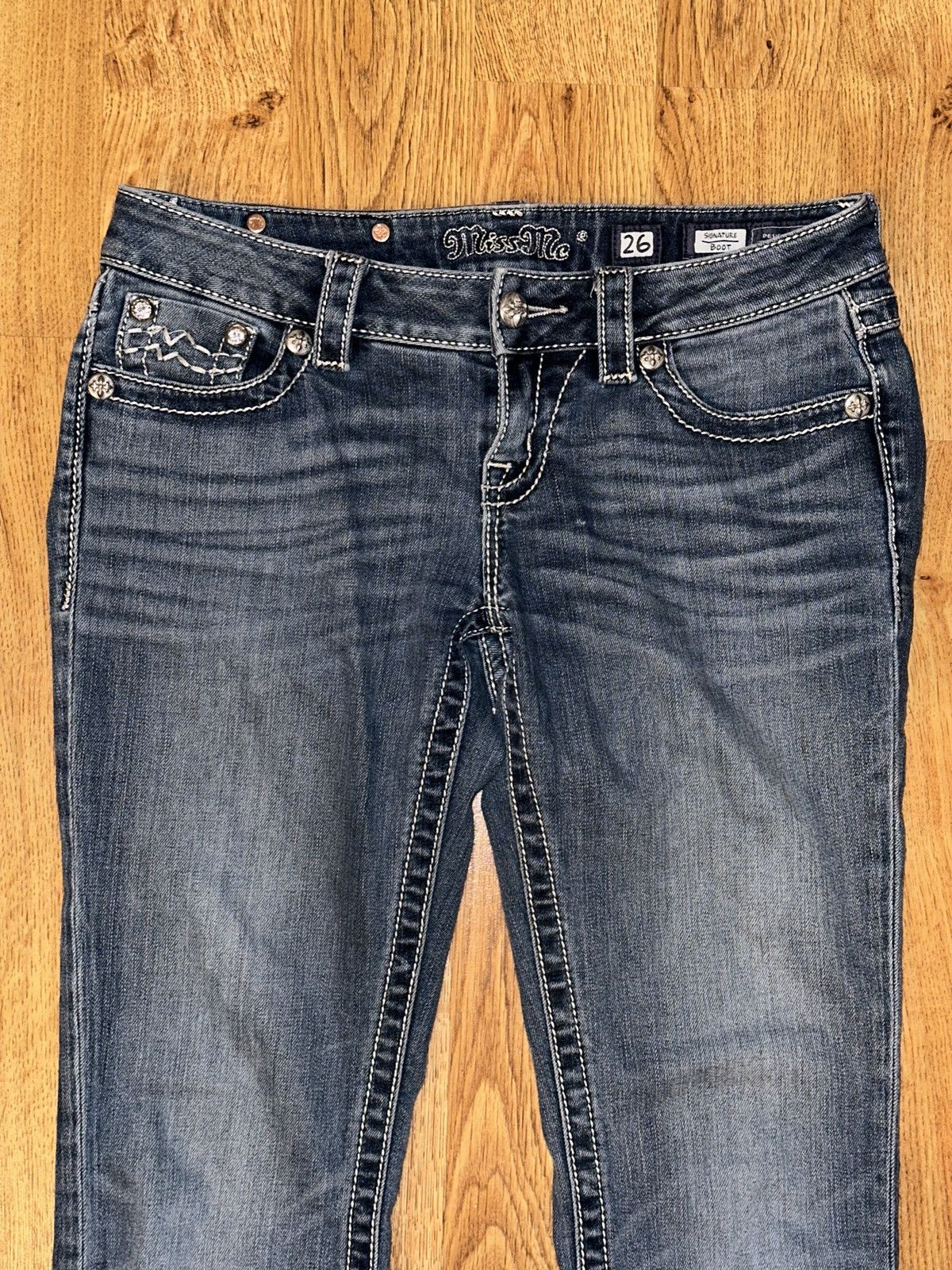 Miss Me Miss Me Bootcut Embellished Jeweled Boot Jeans JM8306B Size 30" / US 8 / IT 44 - 4 Thumbnail