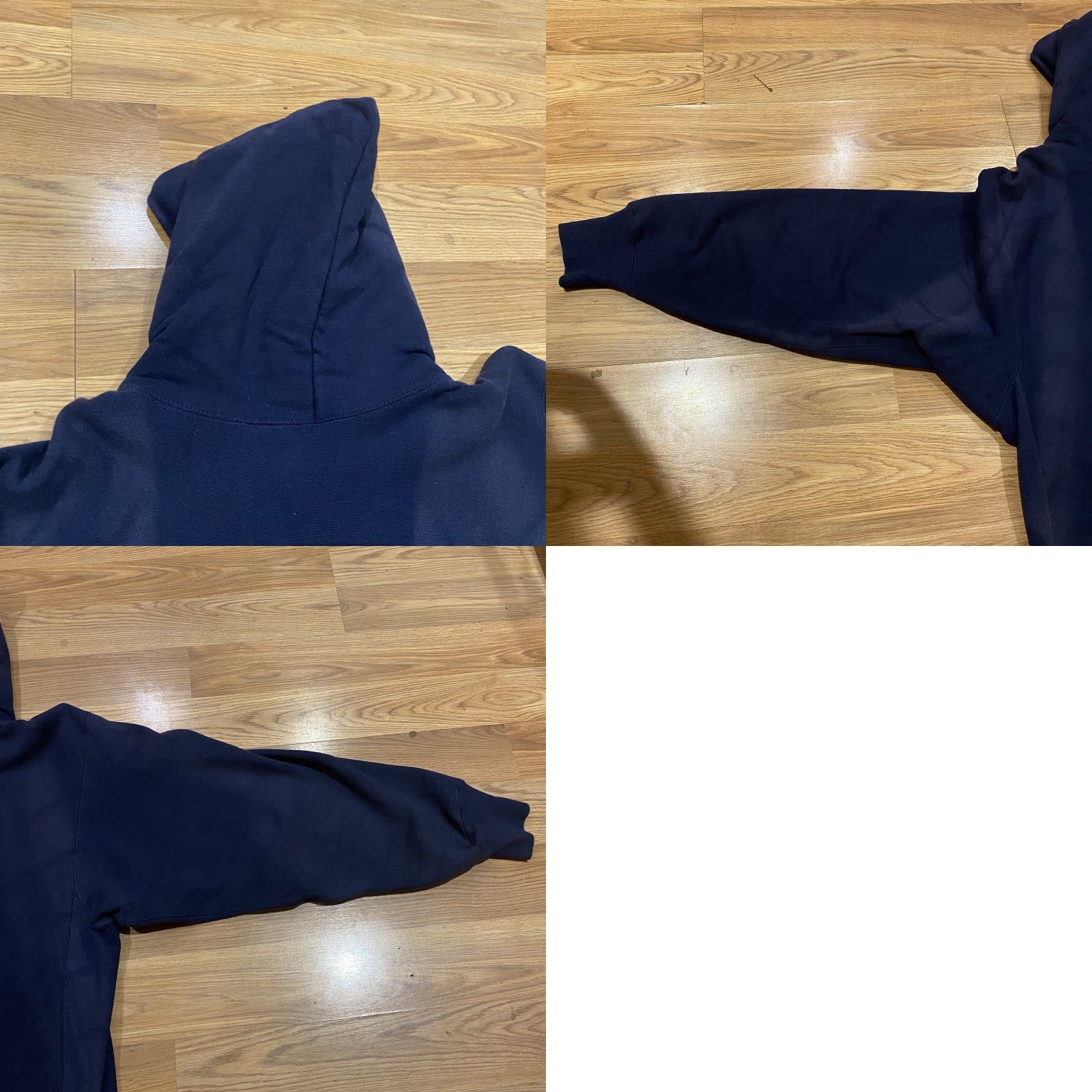 Champion VINTAGE Champion Reverse Weave Hoodie XL Navy Blue Men 80s USA Made Reversible Sun Faded Size US XL / EU 56 / 4 - 9 Thumbnail