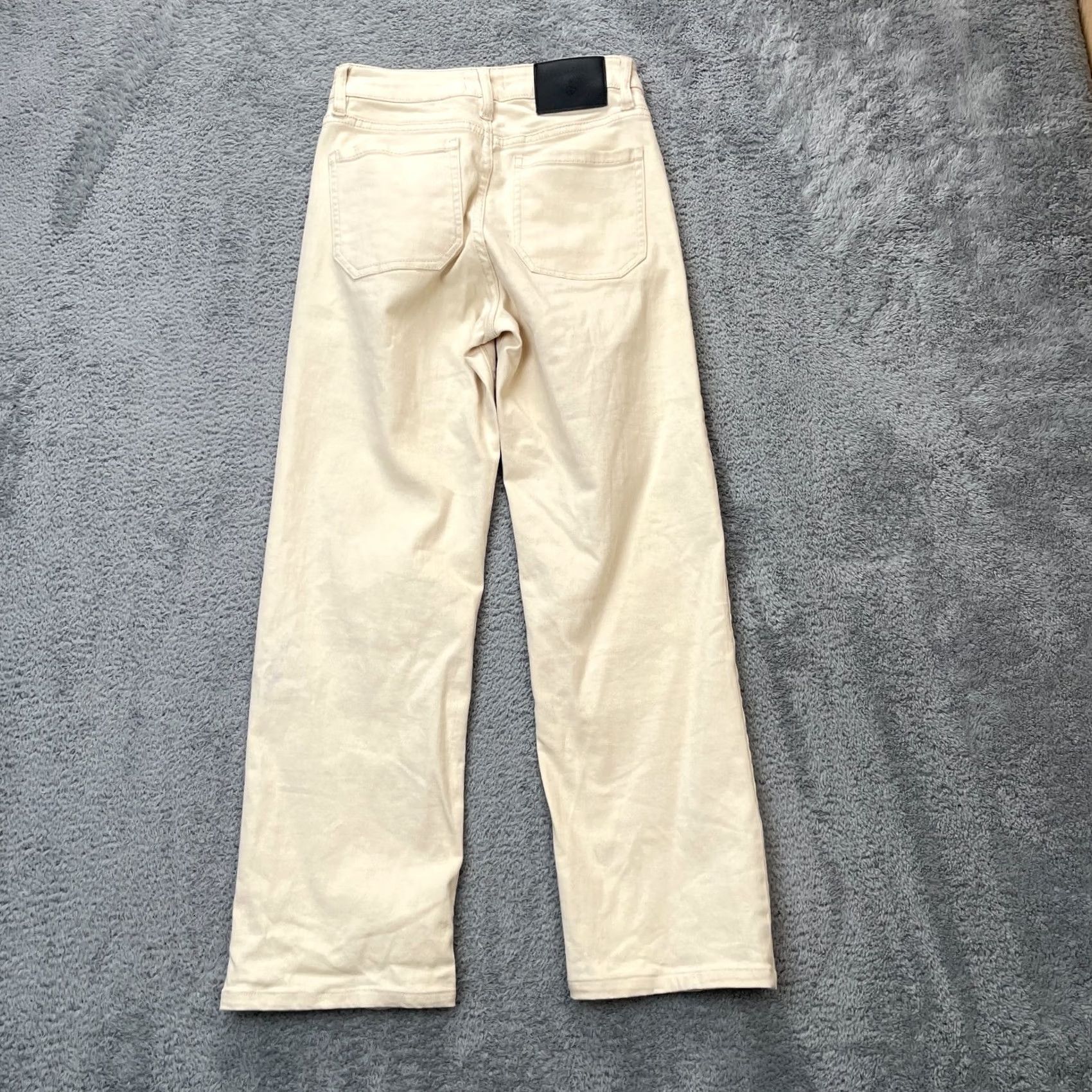 Roark Roark Jeans Womens 25 Beige Straight Leg Denim Cotton Logo Regular Fit Size 42" / US 20 - 2 Thumbnail