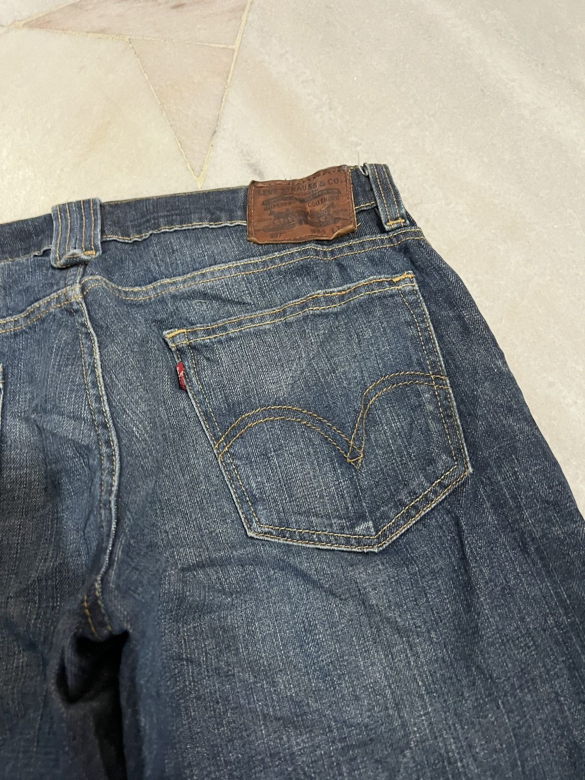 Japanese Brand × Levi's × Levi's Vintage Clothing 🌈VINTAGE LEVIS 597 DISTRESSED BOOTCUT JEAN Size US 35 - 14 Thumbnail