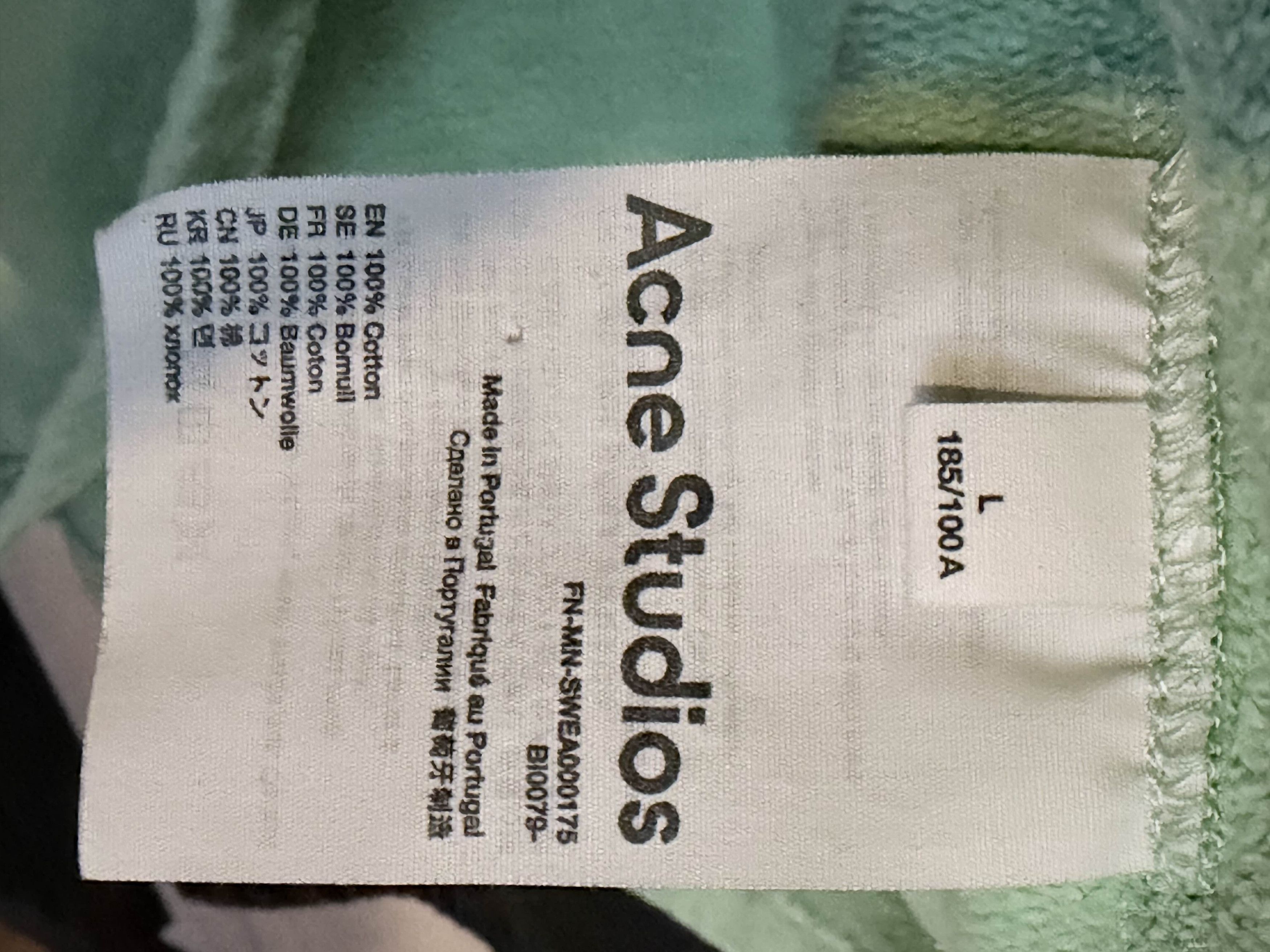 Acne Studios Acne Studios Men's Green Light Sweatshirt Cotton Size US L / EU 52-54 / 3 - 2 Thumbnail