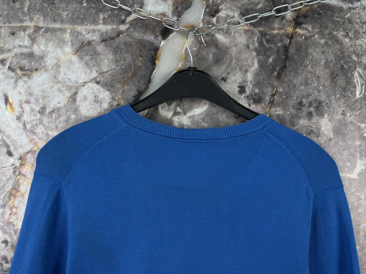 Lacoste Lacoste Blue V-Neck Cotton Sweater with Crocodile Logo Size US L / EU 52-54 / 3 - 11 Thumbnail