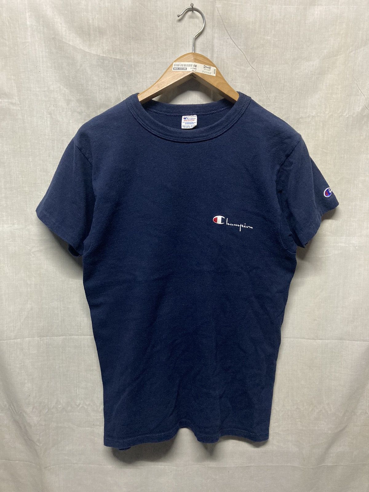 Champion × Vintage Vintage Champion Crewneck Navy Single Stitch Tee Size US M / EU 48-50 / 2 - 1 Thumbnail