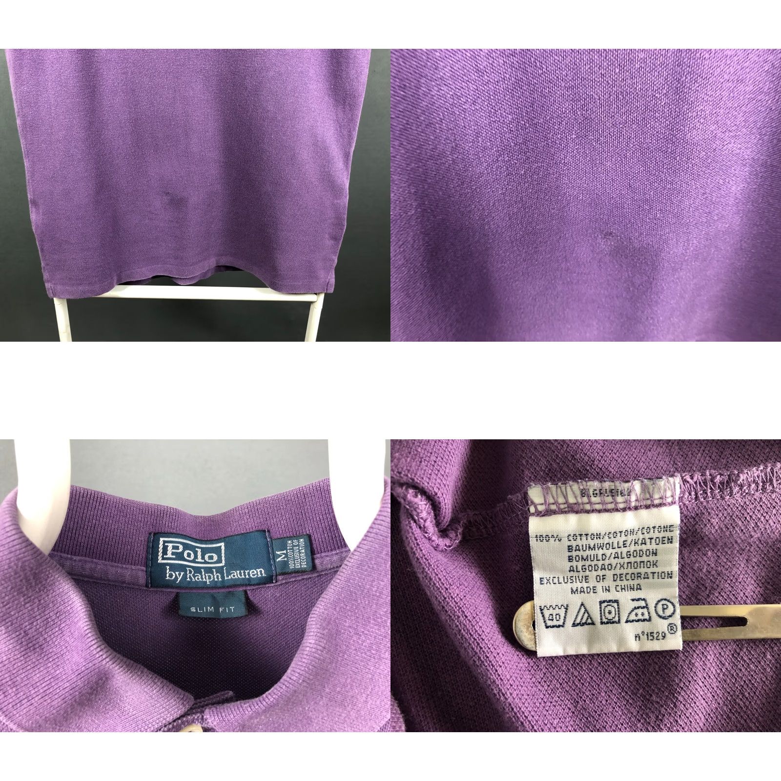 Ralph Lauren Ralph Lauren Polo Shirt Size M Purple Cotton Slim Fit Men's Size US M / EU 48-50 / 2 - 8 Thumbnail
