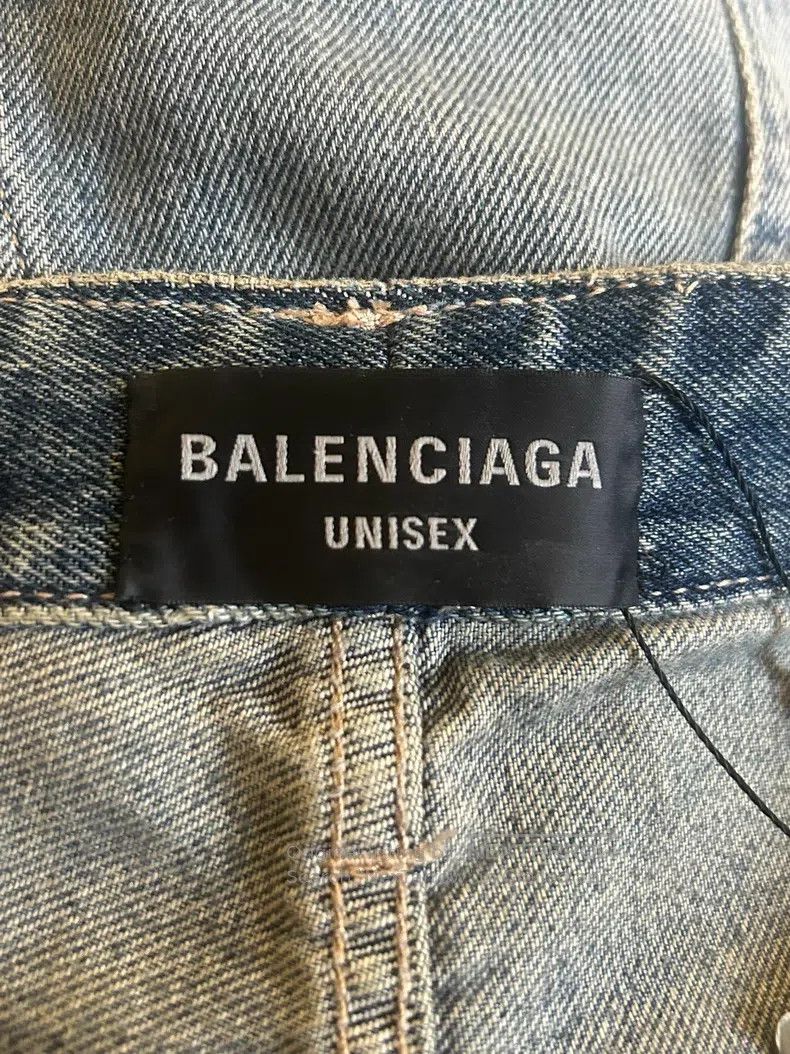 Balenciaga Balenciaga size XXS Blue zip straight-leg loose side pocke Size US 27 - 3 Thumbnail