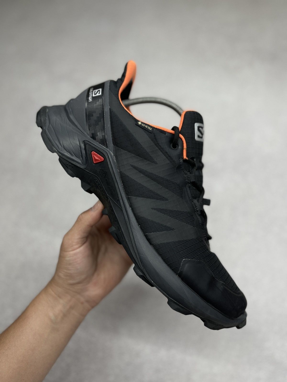 Salomon Mens Salomon Supercross GTX Black Shoes Contagrip Outdoor Size US 11 / EU 44 - 1 Thumbnail