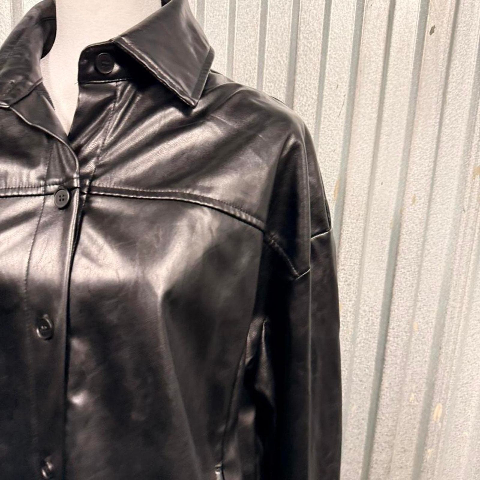 PRINCESS POLLY Princess polly black leather jacket Size M / US 6-8 / IT 42-44 - 4 Thumbnail