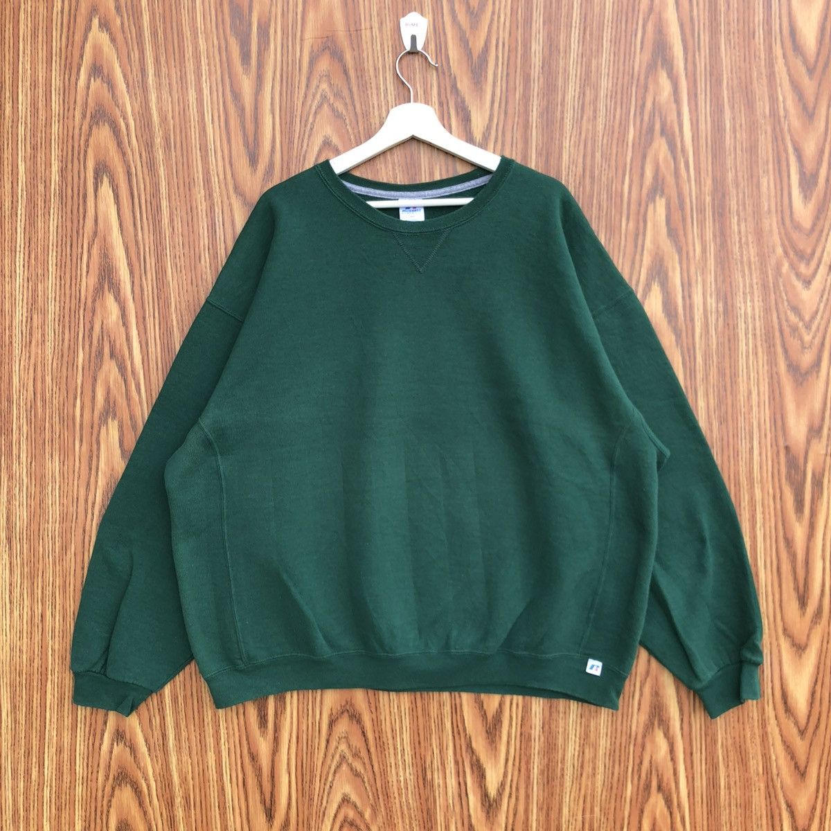 Vintage Vintage Green Plain Sweatshirt Pullover Crewneck Size US XXL / EU 58 / 5 - 1 Thumbnail