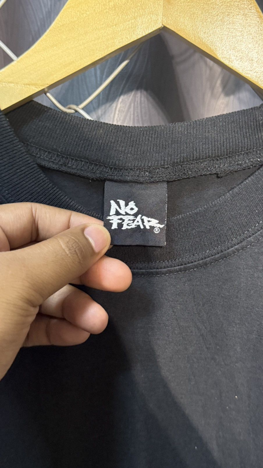 No Fear VINTAGE NO FEAR "One Man's Fear Another's Thrill" tshirt Size US L / EU 52-54 / 3 - 4 Thumbnail