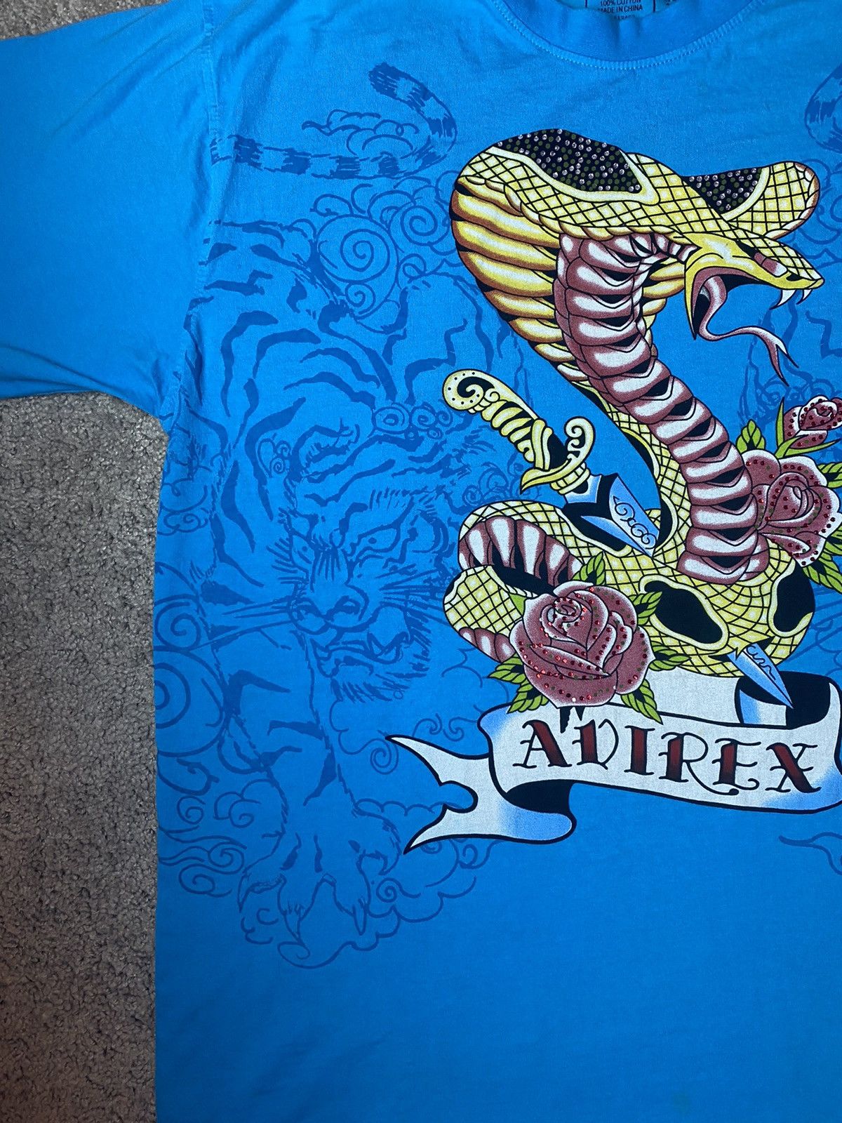 Avirex × Vintage Vintage Y2K Avirex Tee Shirt Size US XL / EU 56 / 4 - 3 Thumbnail
