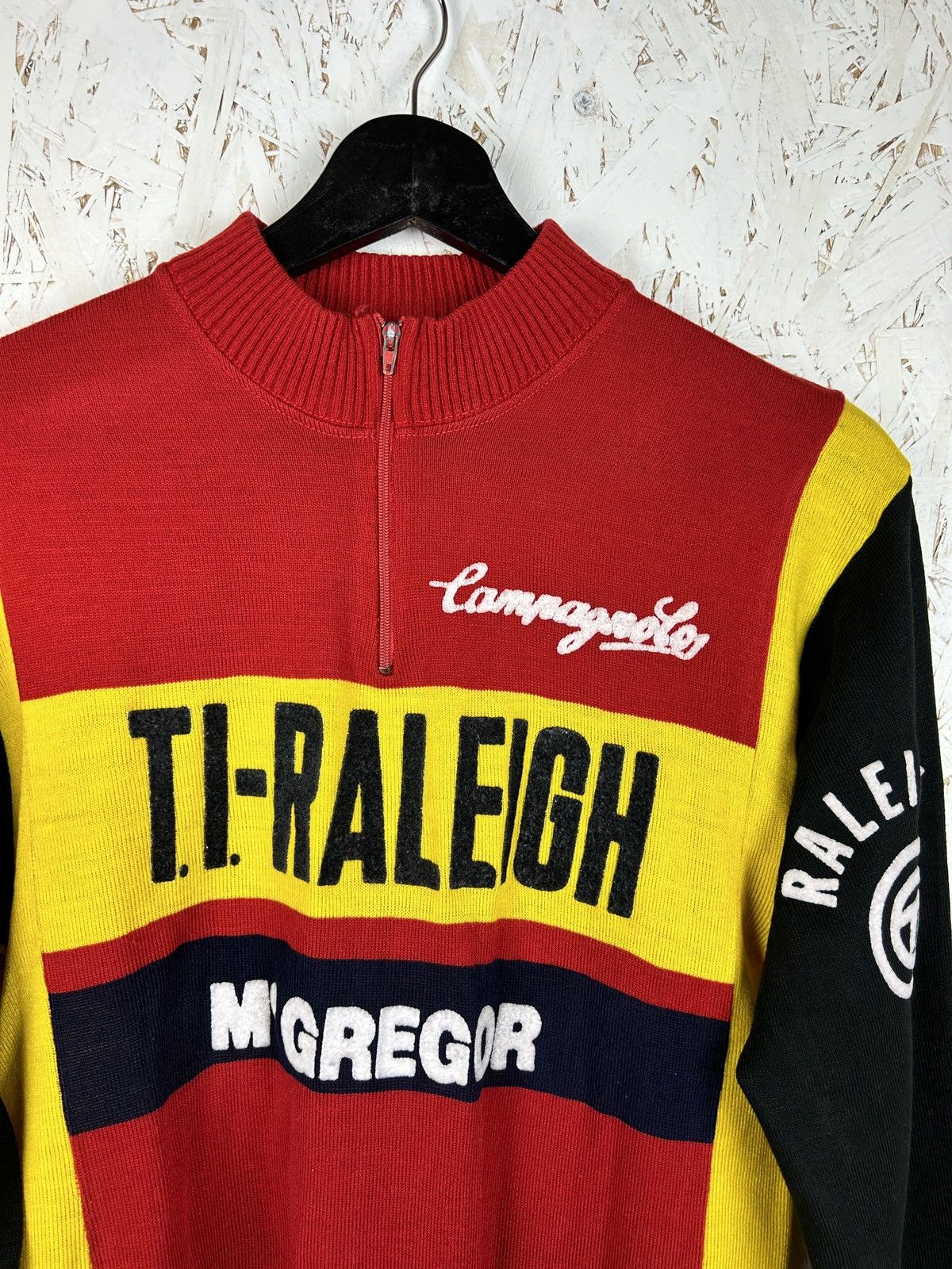 Vintage 70s Campagnolo TI Raleigh Mcgregor Retro Cycling Jersey Size US L / EU 52-54 / 3 - 2 Thumbnail