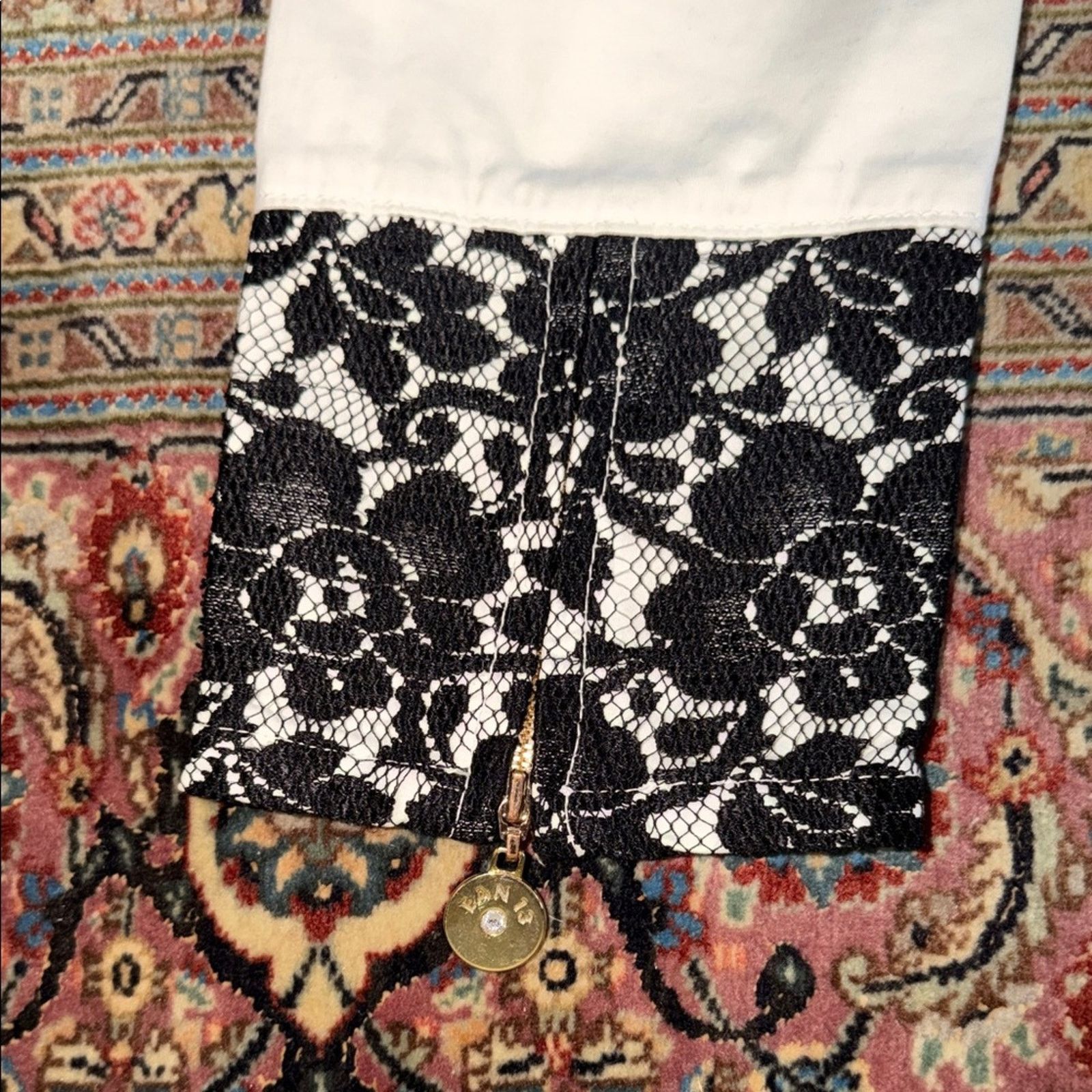 Other Ean 13 Elegant Cream Floral Straight Leg Jeans Women Size 28 Size 28" / US 6 / IT 42 - 6 Thumbnail