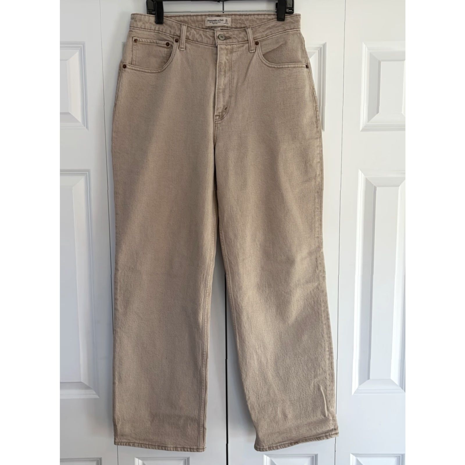 Abercrombie & Fitch Abercrombie & Fitch 90s Jeans Beige Denim Relaxed High Rise Waist size 31 Size 24" / US 00 / IT 34 - 2 Thumbnail