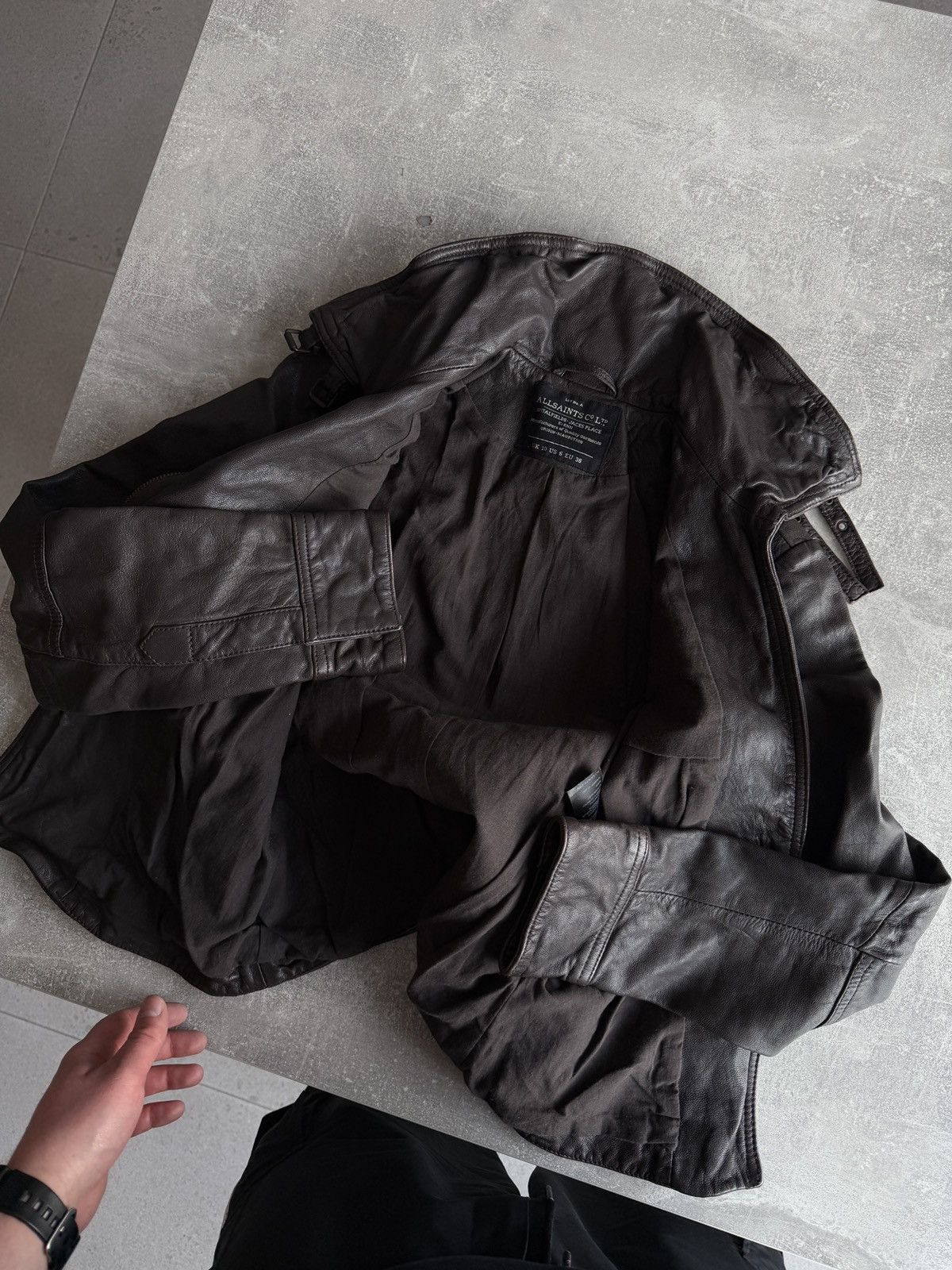 Allsaints Allsaints belvedere brown leather jacket UK 10 womens Size M / US 6-8 / IT 42-44 - 12 Thumbnail