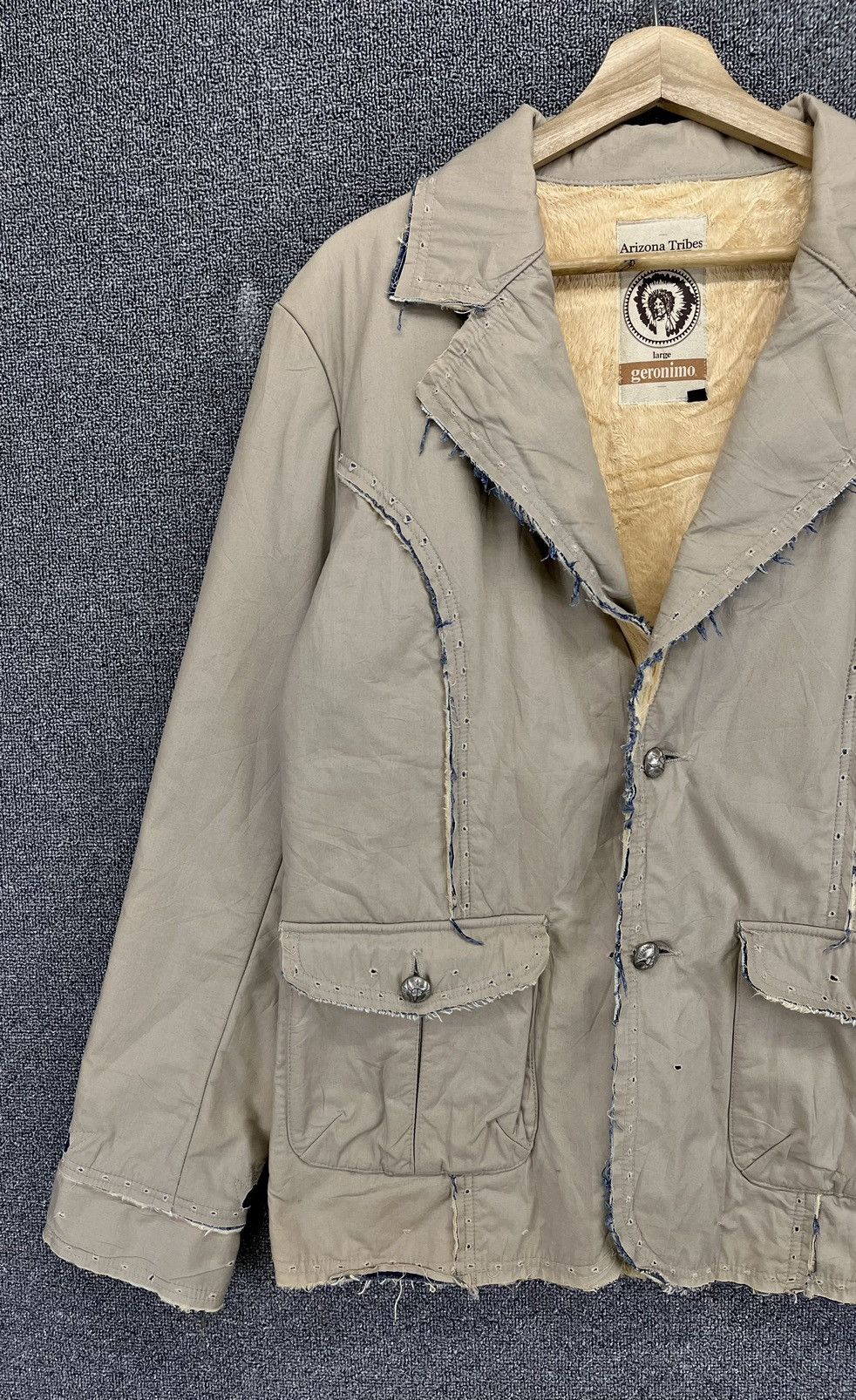 If Six Was Nine Vintage Geronimo Apachi Arizona Punk Coats Jacket Size US L / EU 52-54 / 3 - 3 Thumbnail
