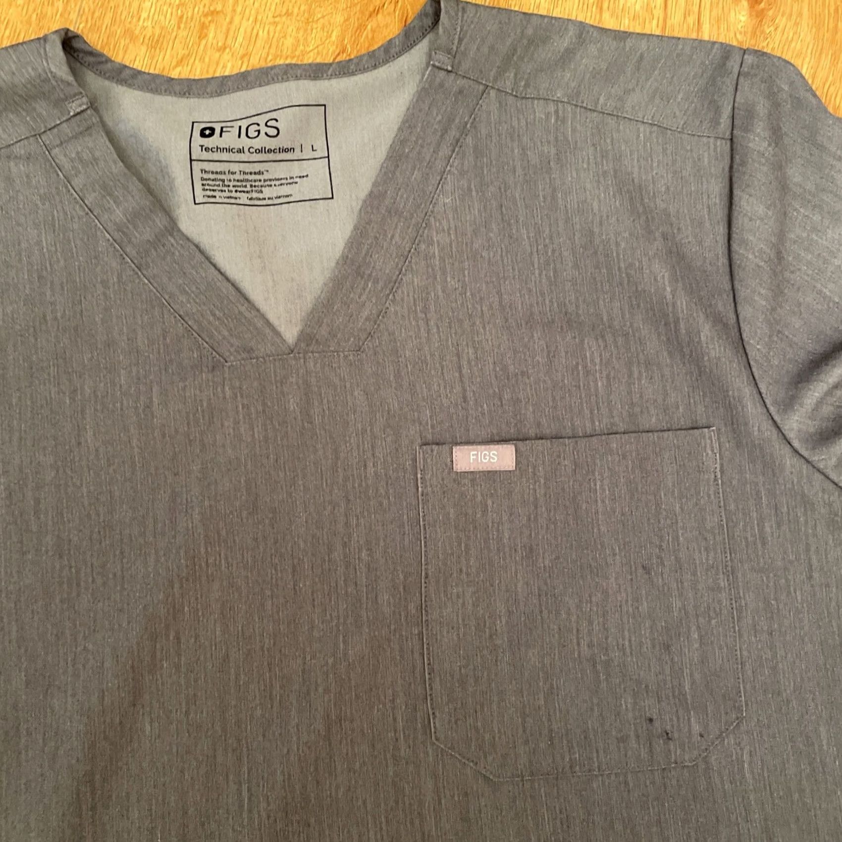 Vintage FIGS Scrubs Top Mens Large Leon 3 Pocket Technical Collection Graphite Gray Mens L Gray Solid Polyester Pre-owned# Size US L / EU 52-54 / 3 - 2 Thumbnail