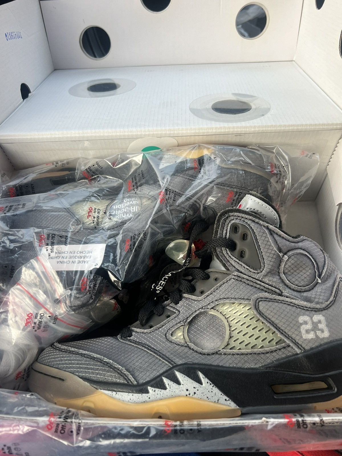 Jordan Brand × Nike × Off-White Jordan 5 Muslin Size US 7.5 / EU 40-41 - 3 Thumbnail