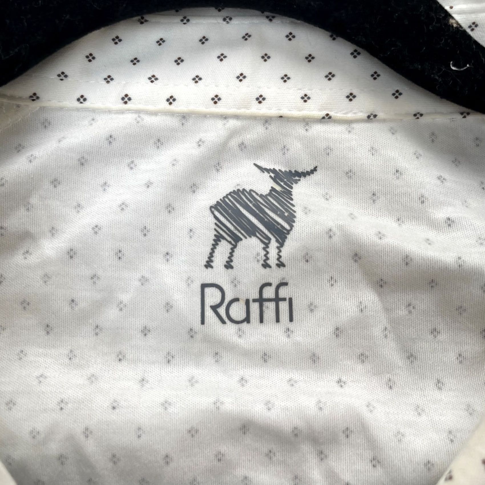 Vintage Raffi Mens Large White Polka Dot Button-Up Shirt Size US L / EU 52-54 / 3 - 3 Thumbnail