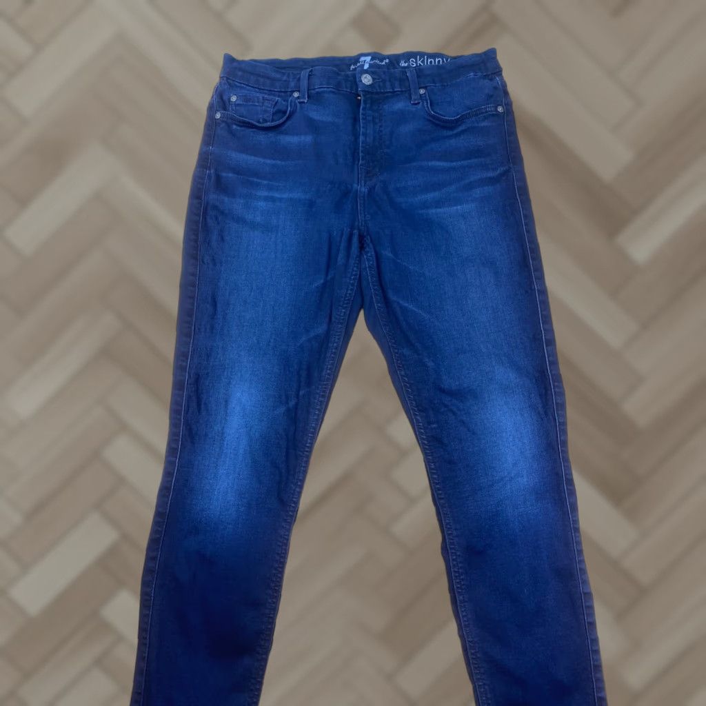 7 For All Mankind 7 for all Mankind Jeans Skinny Womens 31 Blue Casual Ankle Stretch #8059 Size 24" / US 00 / IT 34 - 1 Thumbnail