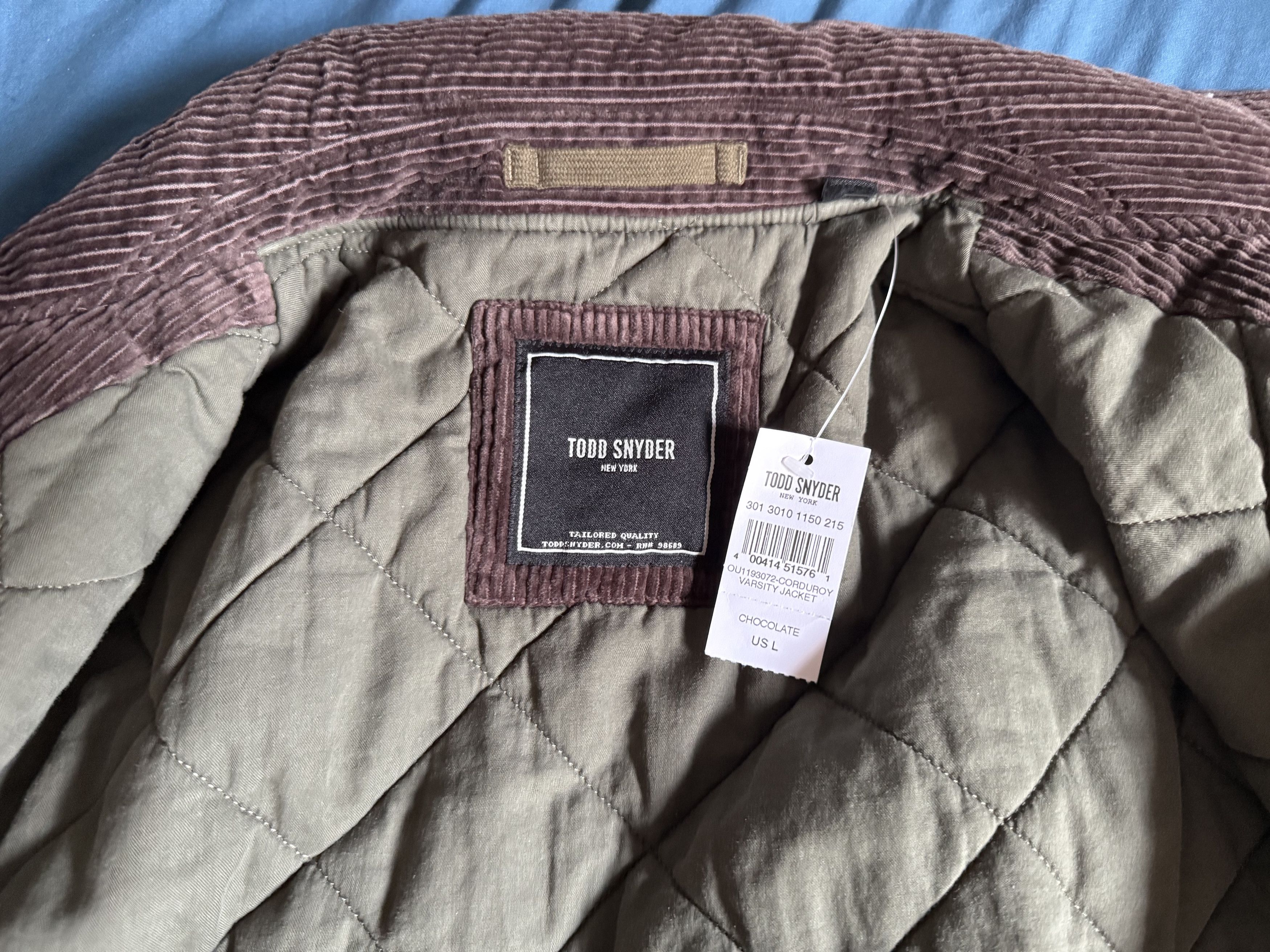 Todd Snyder Todd Snyder Corduroy Varsity Jacket in Brown Large $450 Size US L / EU 52-54 / 3 - 4 Thumbnail