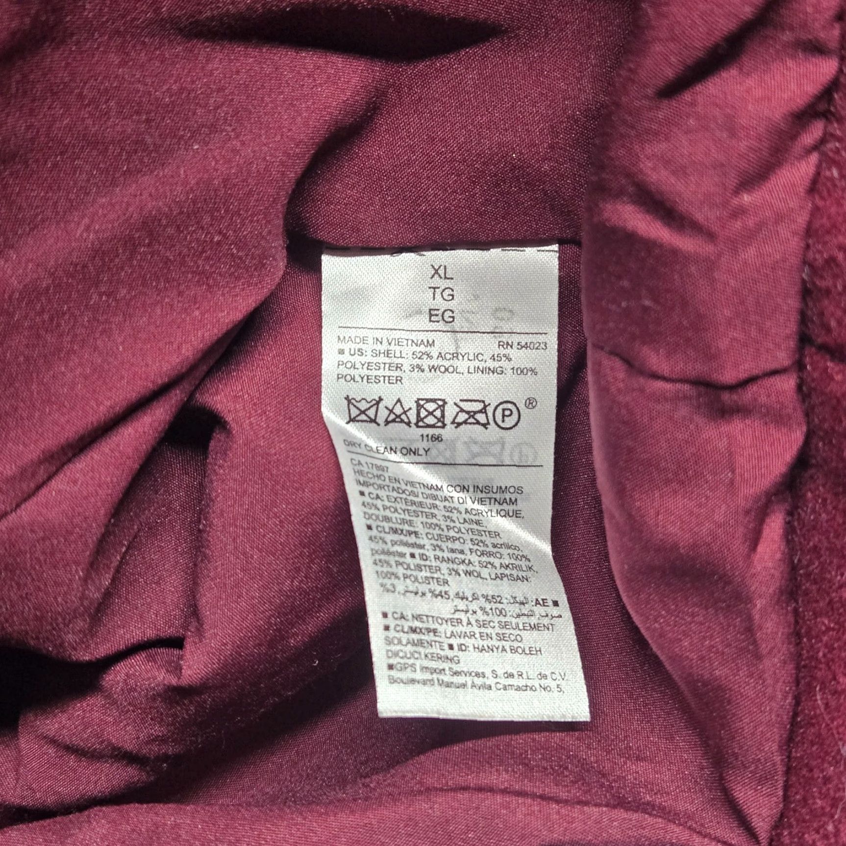 Old Navy Old Navy Pea Coat Jacket Solid Red - Women's XL | Wool Outer, Regular Fit, Double Breasted, Mid-Length, Winter Casual Coat Size XL / US 12-14 / IT 48-50 - 4 Thumbnail