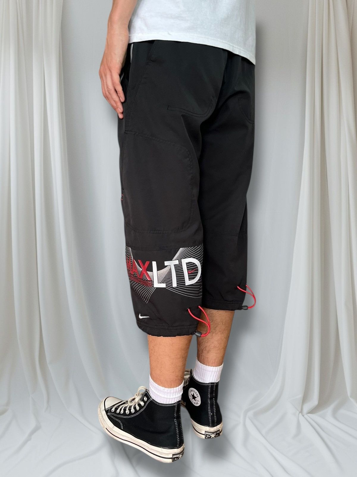 Nike × Vintage Vintage Y2K NIKE Black Shorts Pants Blokecore 00s Style Size US 32 / EU 48 - 3 Thumbnail