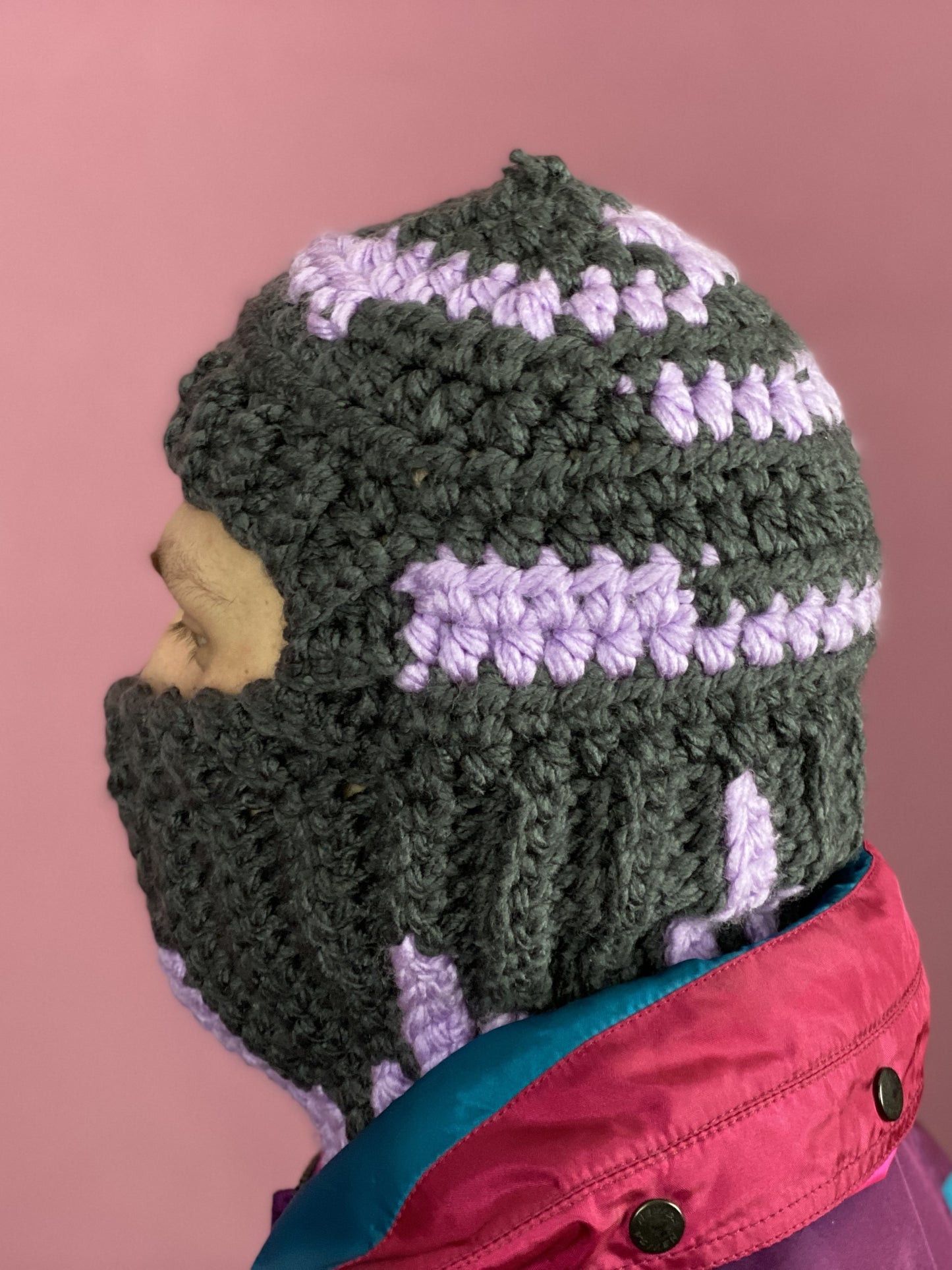 Vintage Handmade Knit Ski Mask - OS Size ONE SIZE - 2 Thumbnail