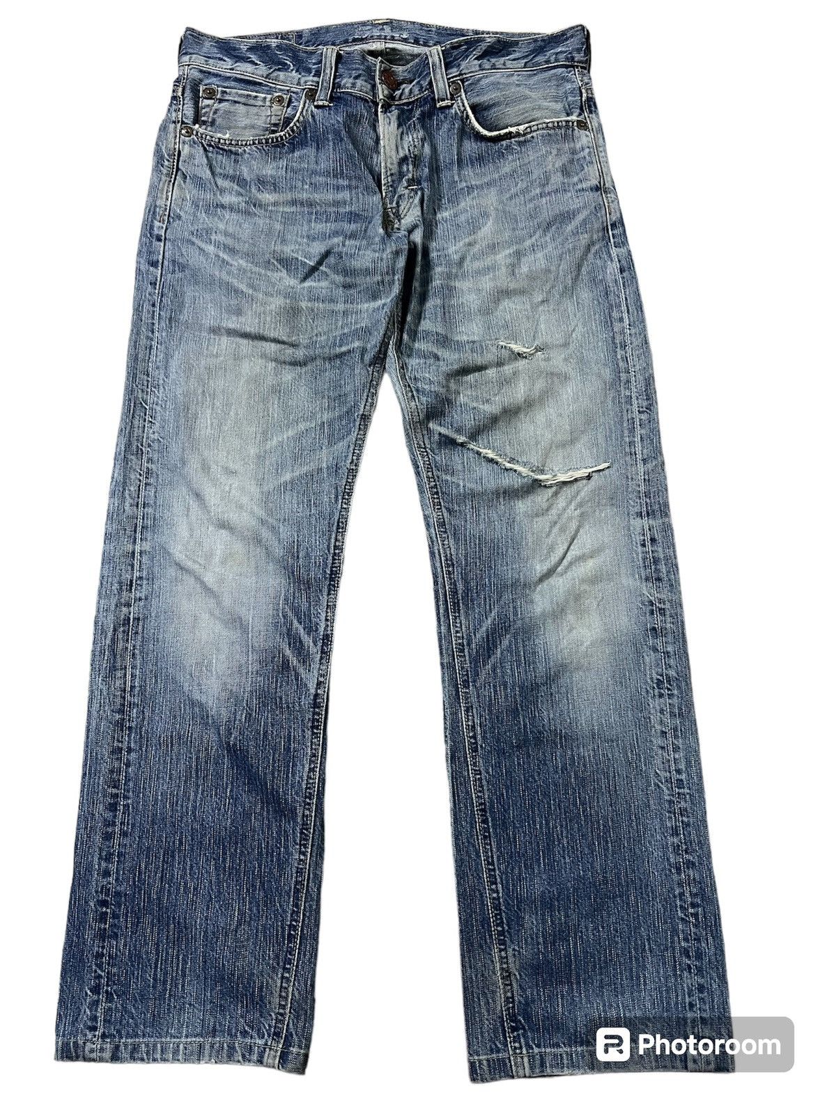 Edwin × If Six Was Nine × Japanese Brand VINTAGE EDWIN 503 BLUE TRIP DISTRESSED JAPAN JEANS Size US 34 / EU 50 - 1 Thumbnail
