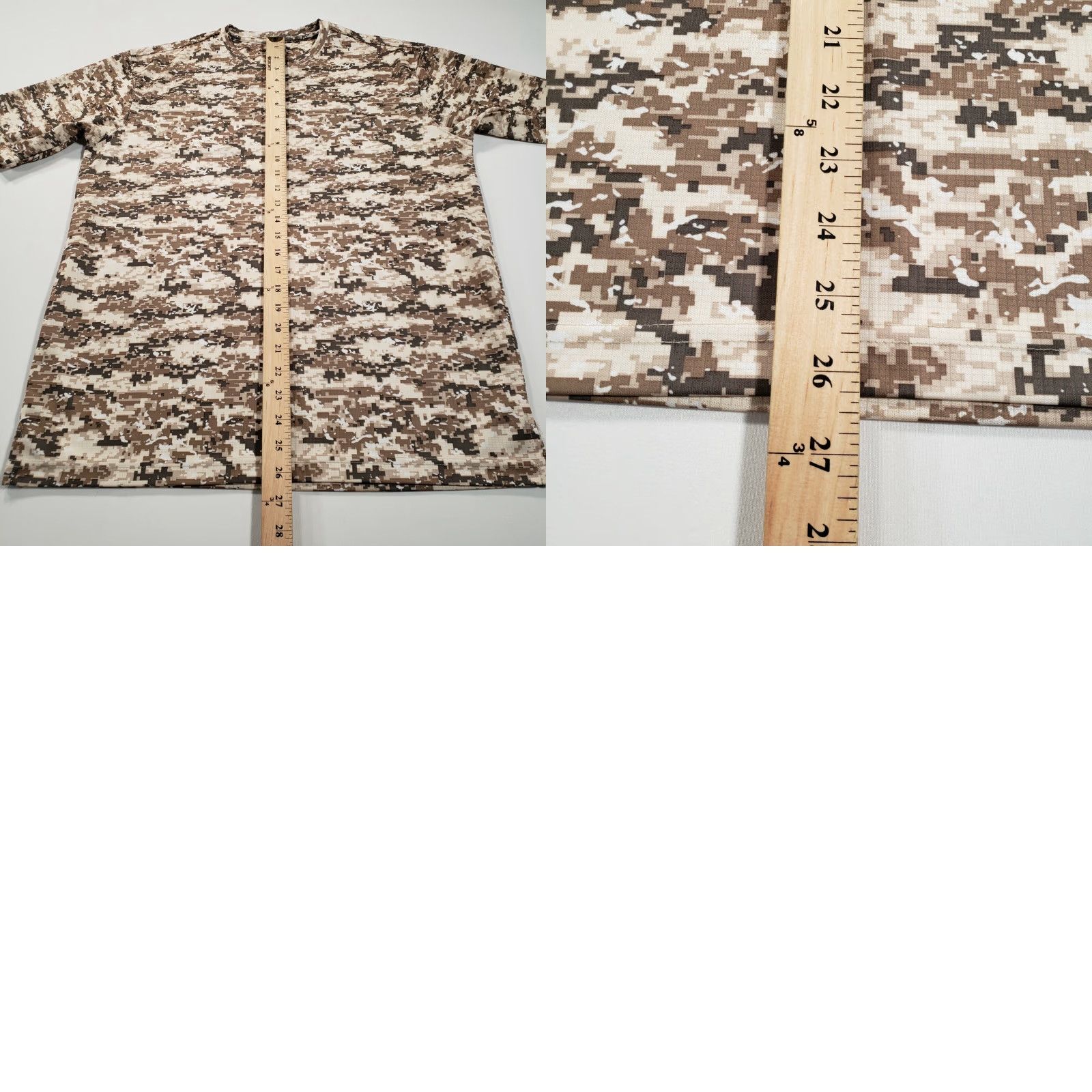 Vintage Reel Legends Mens T-Shirt Camouflage Crew Neck Short Sleeves Brown S Shirt Mens Camouflage Tee Size US S / EU 44-46 / 1 - 8 Thumbnail