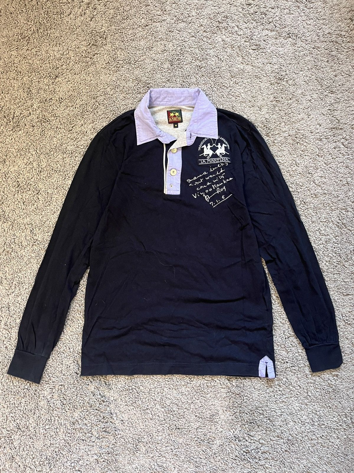 La Martina Vintage La Martina Regiment Center Logo Polo T-Shirt Y2k Size US M / EU 48-50 / 2 - 1 Thumbnail
