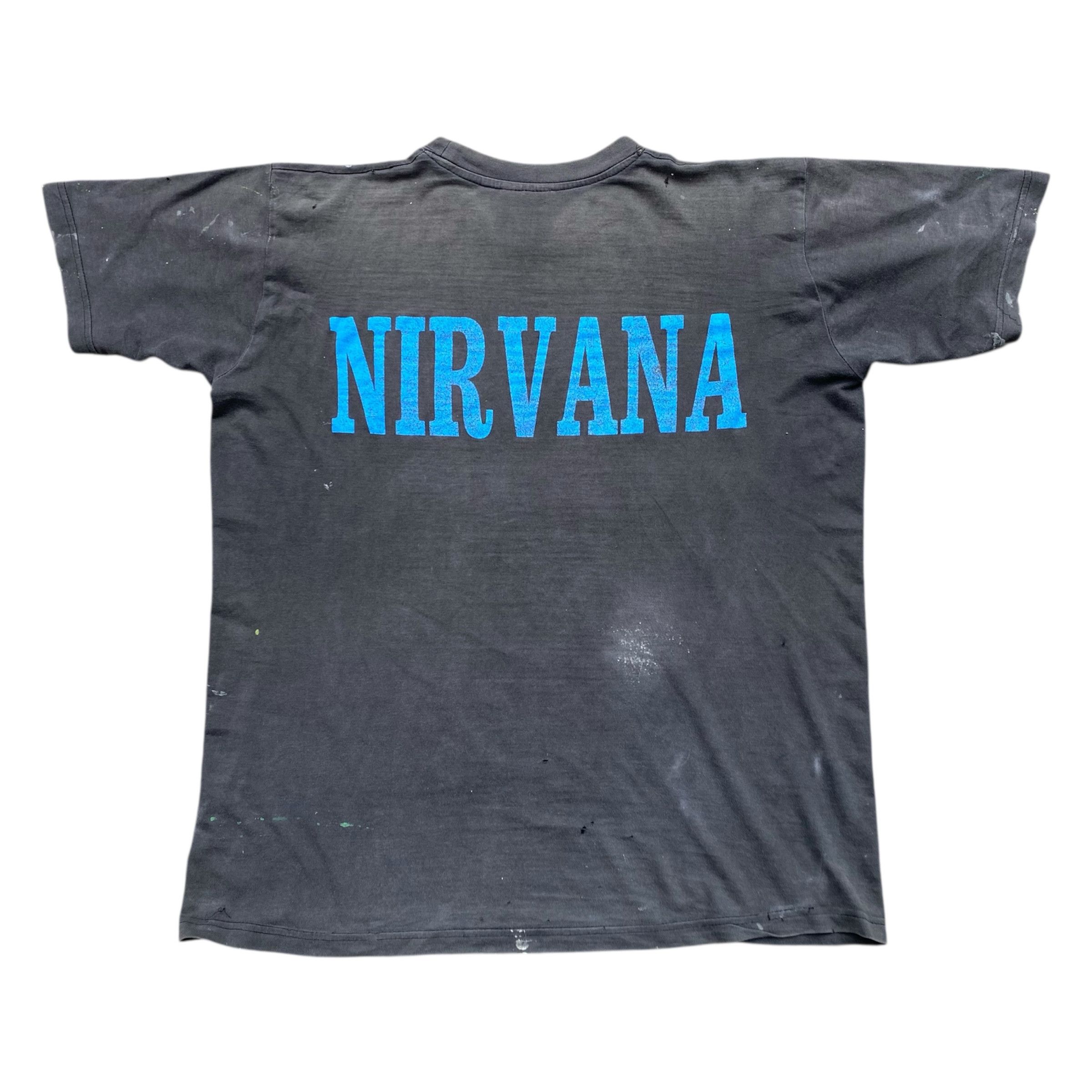 Nirvana Vintage 90s Nirvana Nevermind Thrashed Distressed Rock Tee Size US M / EU 48-50 / 2 - 2 Thumbnail