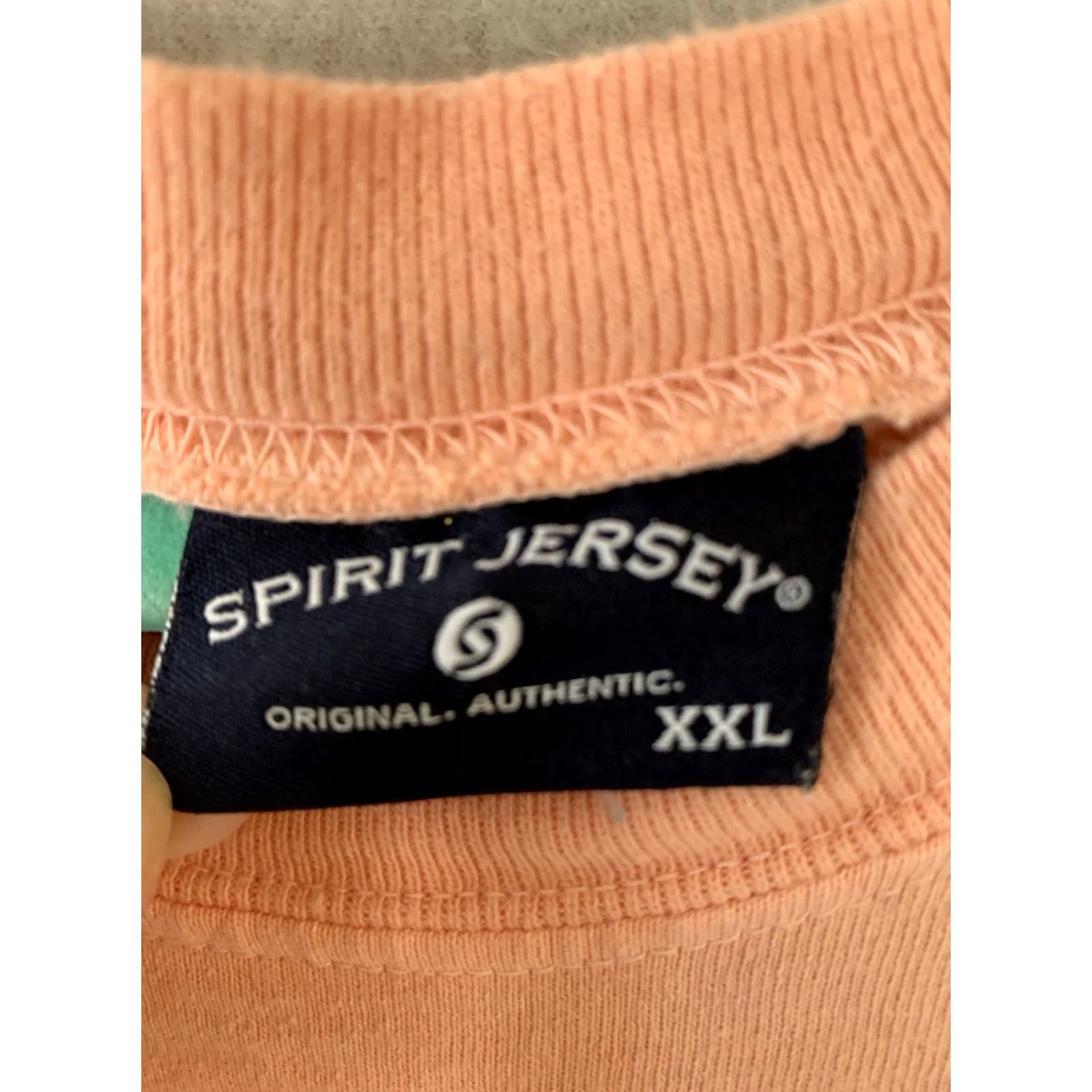 ESPIRIT Spirit Spirit Jersey Shirt Woman 2XL Peach T-Shirt Island Vibes 3/4 Sleeve Ferns Leaves Womens US 2XL Peach Island Bohemian 90s Beach Florida Shirt Size XXL / US 16-18 / IT 52-54 - 3 Thumbnail